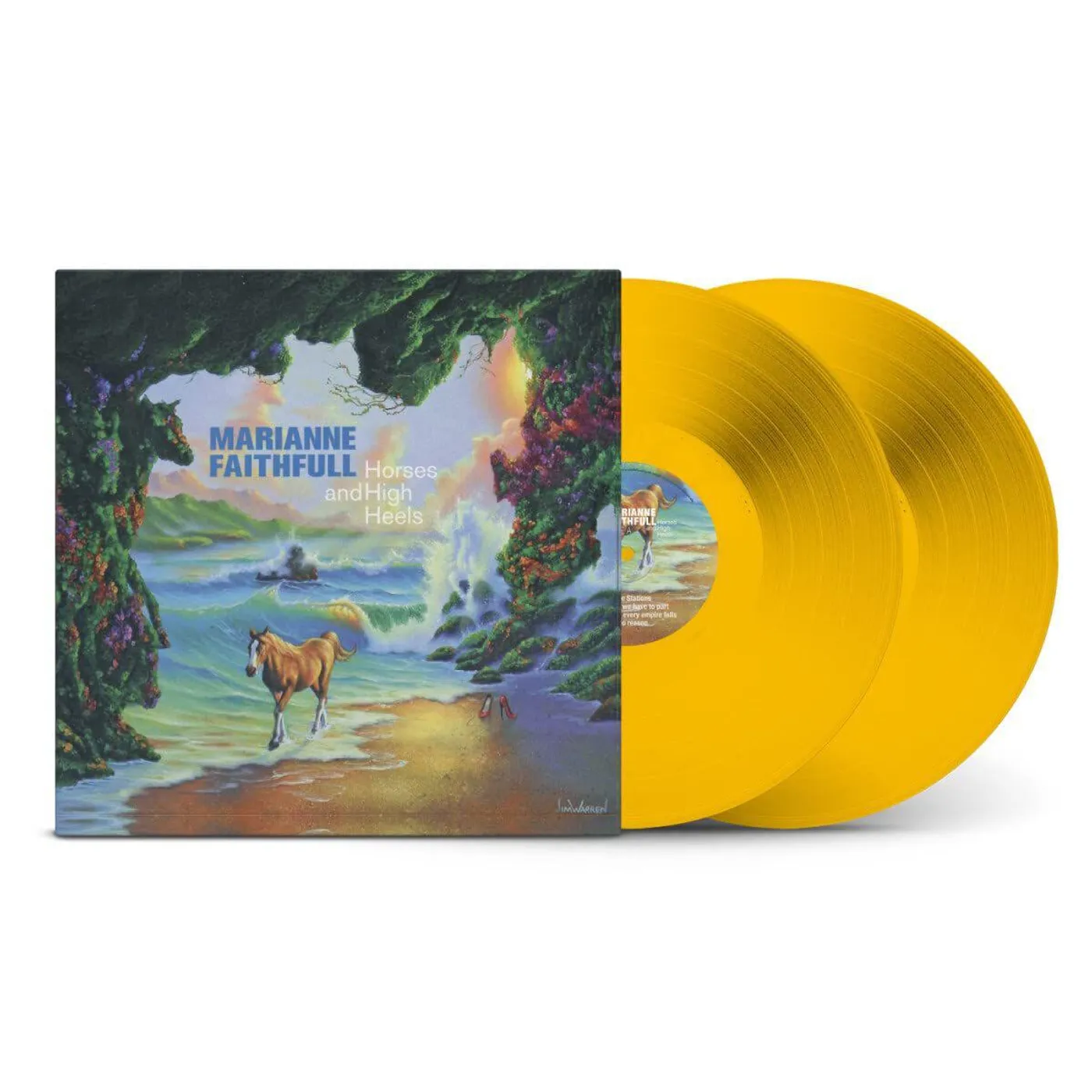 Marianne Faithfull Horses & High Heels (Yellow) Vinyl Record
