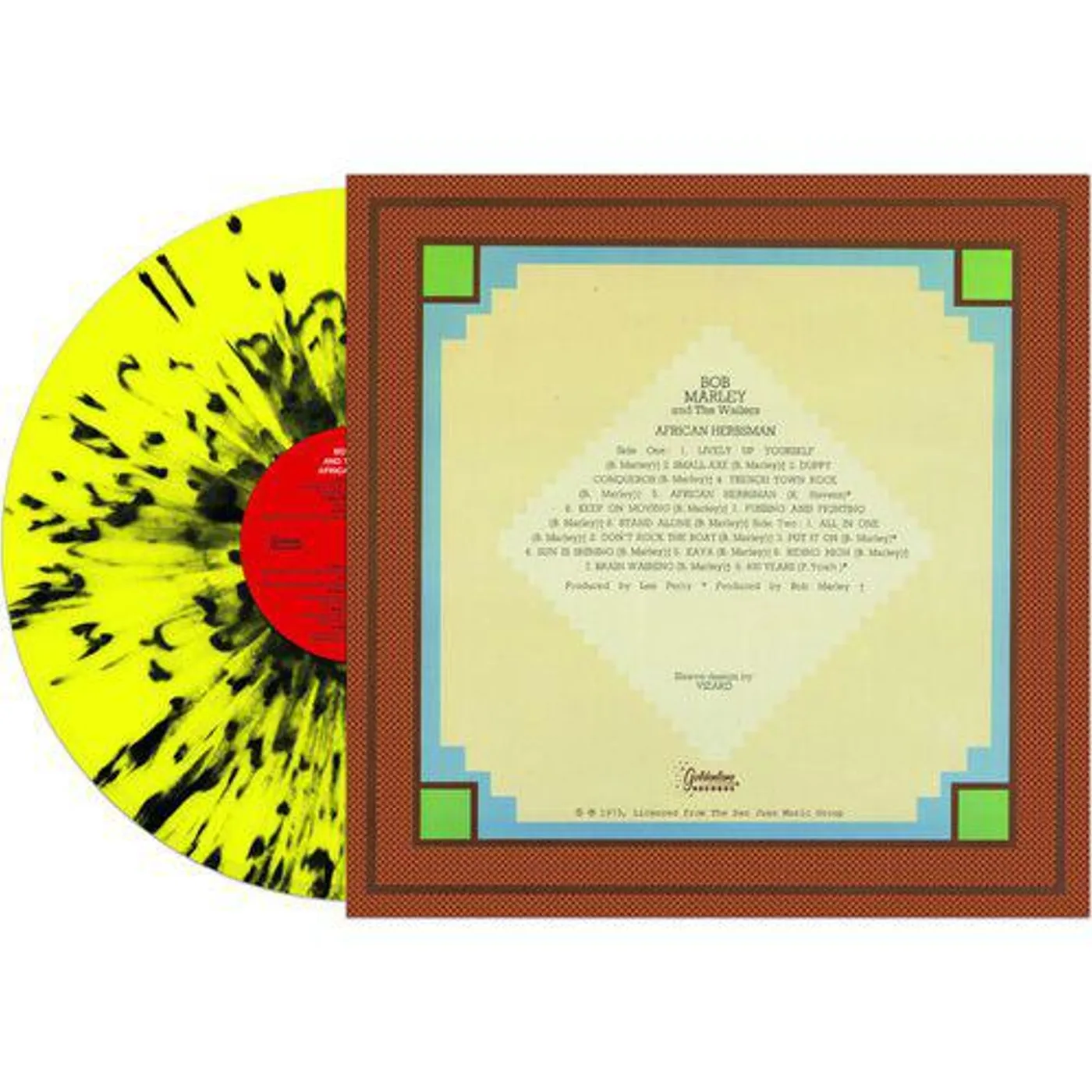 Bob Marley African Herbsman (Yellow/Black Splatter) Vinyl Record