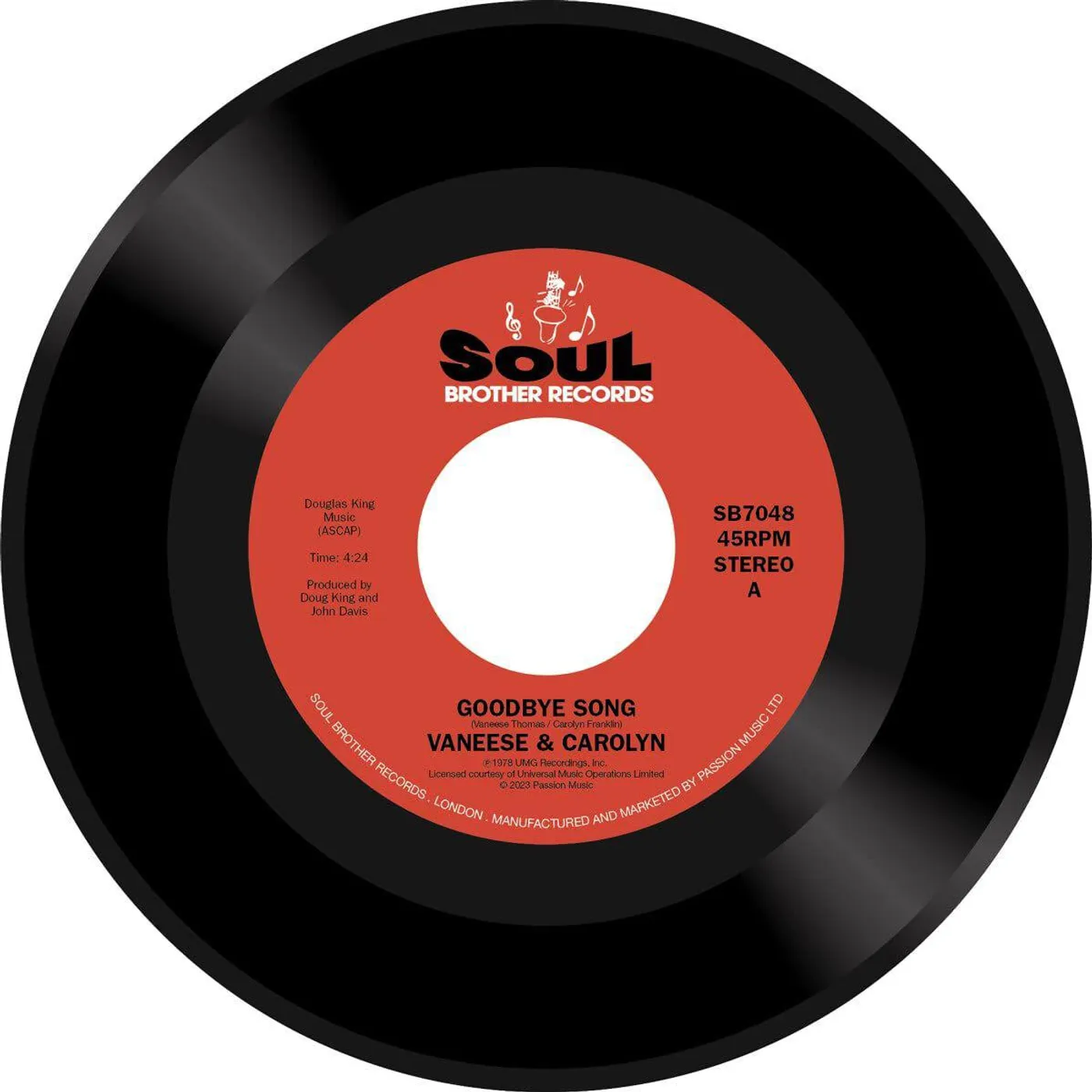 Vaneese & Carolyn Goodbye Song / Just A Little Smile (From You) Vinyl Record