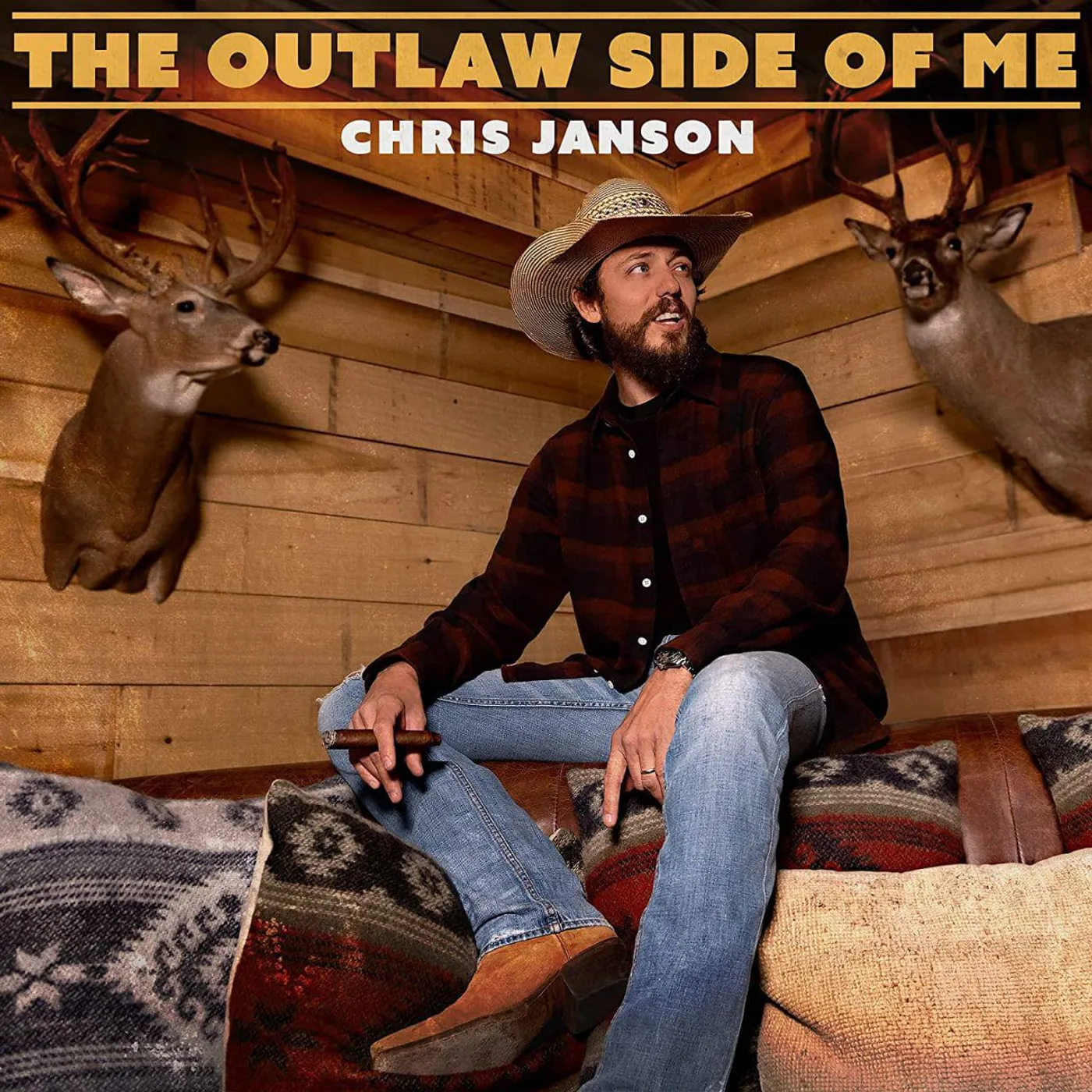 Chris Janson The Outlaw Side Of Me (Neon Orange) Vinyl Record