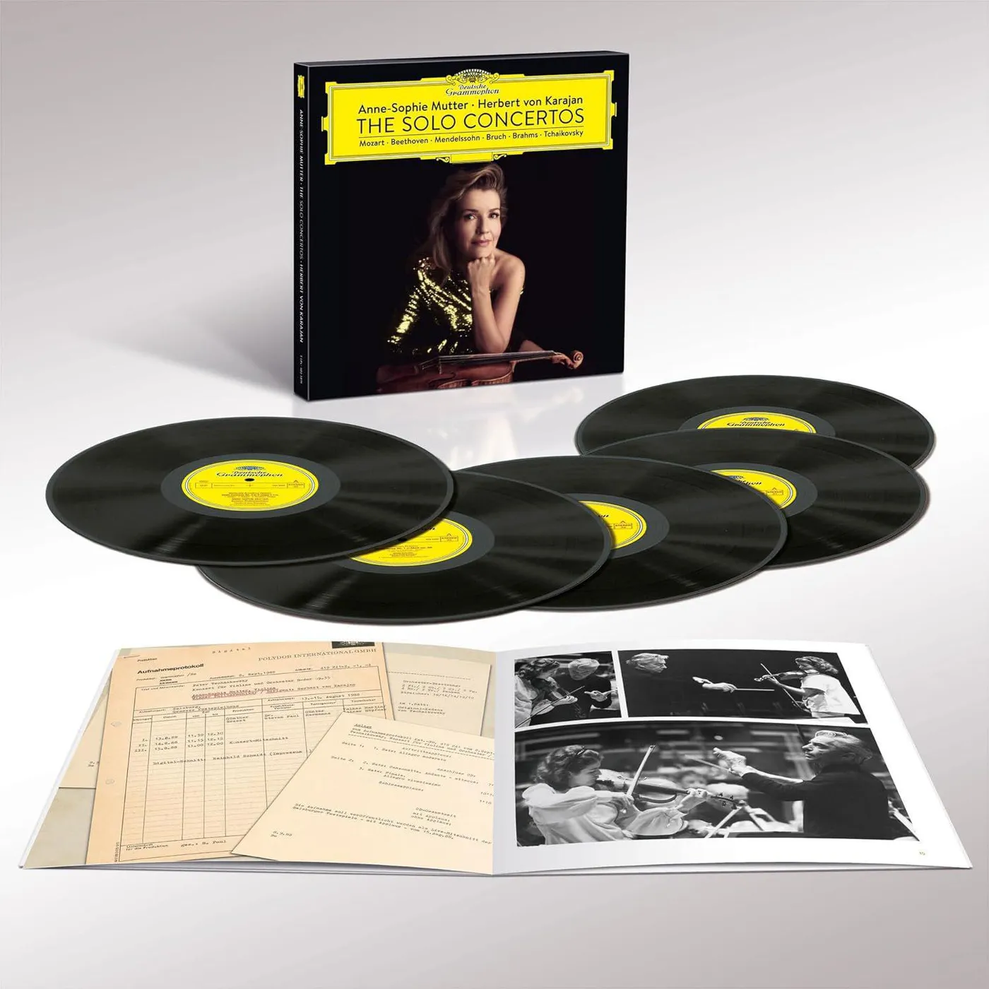 Anne-Sophie Mutter / Herbert Von Karajan SOLO CONCERTOS WITH HERBERT VON KARAJAN Vinyl Record