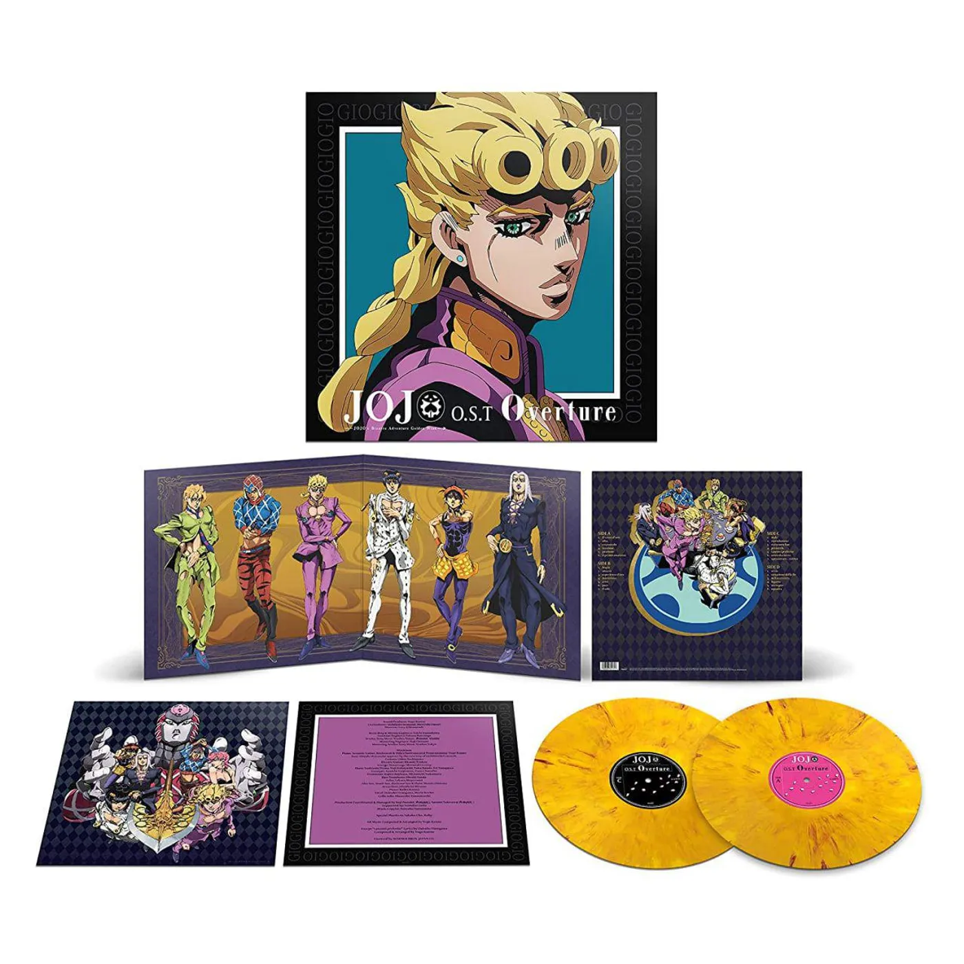 Yugo Kanno JoJo's Bizarre Adventure (Golden Wind Soundtrack: Vol. 1/2LP/Yellow) Vinyl Record