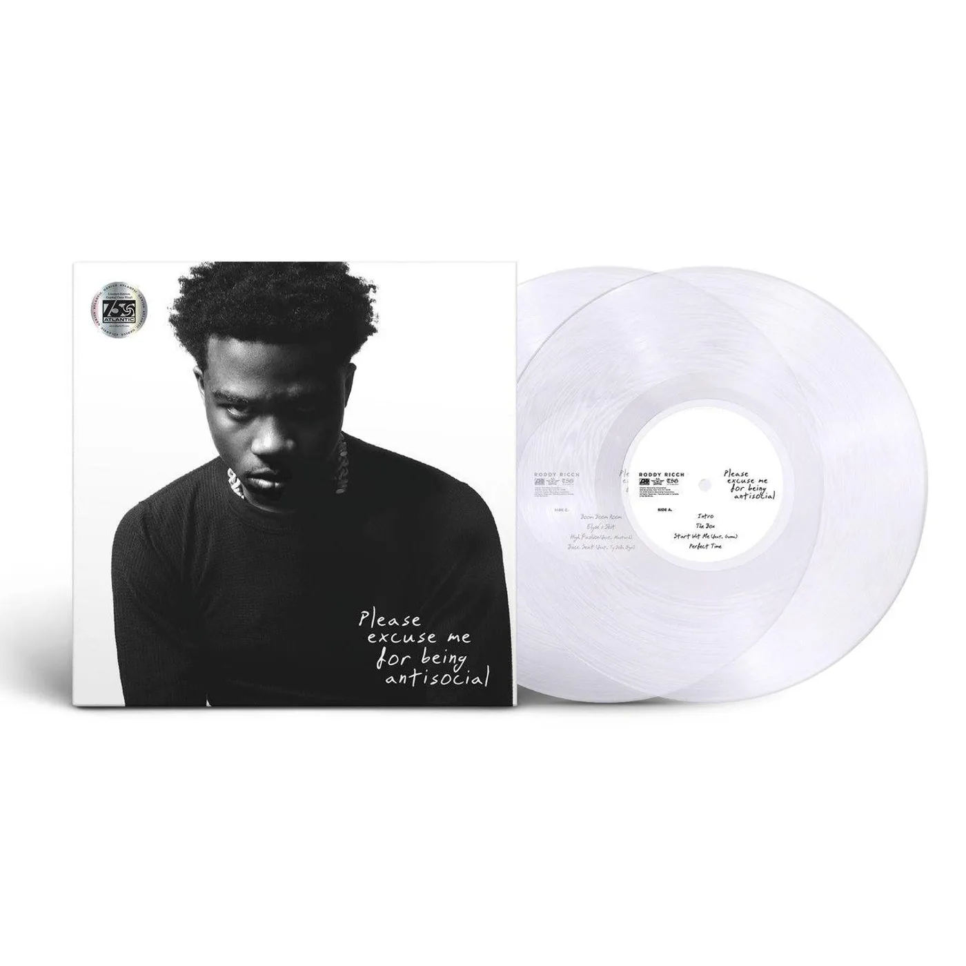Roddy Ricch Please Excuse Me For Being Antisocial (2LP/Clear) Vinyl Record