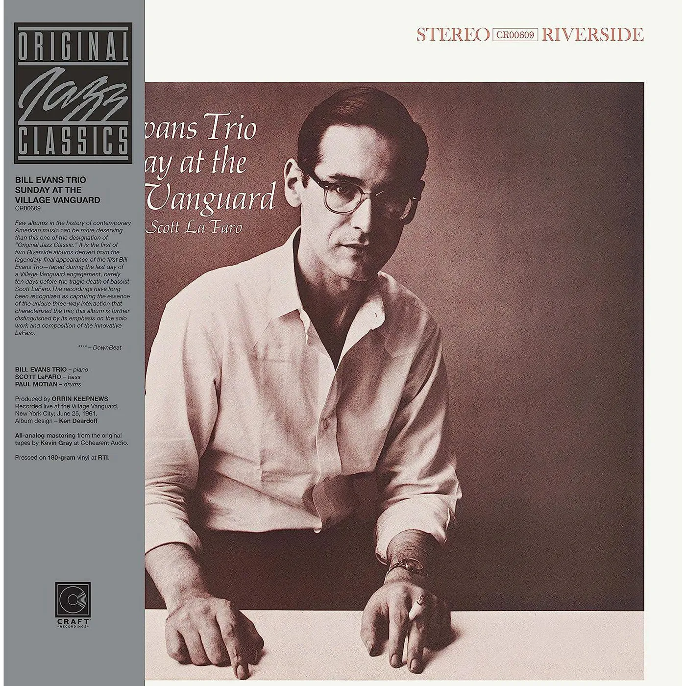 Bill Evans Sunday Village Vanguard (Original Jazz Classics) Vinyl Record