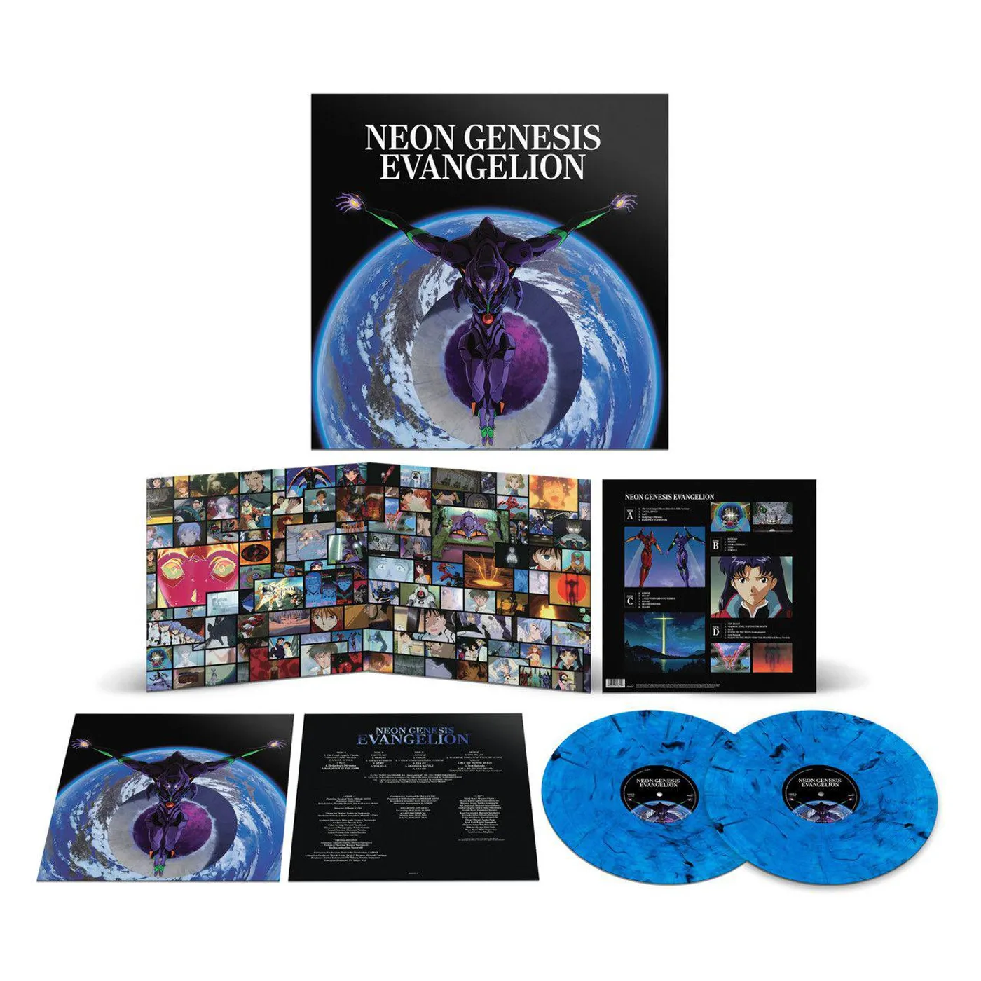 Shiro SAGISU Neon Genesis Evangelion - Original Soundtrack (Translucent Blue w/ Black Smoke/2LP) Vinyl Record
