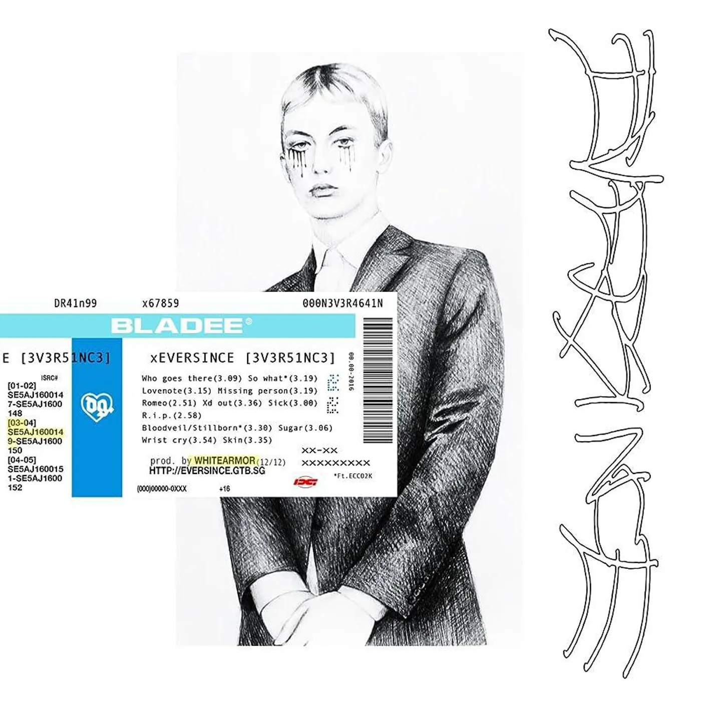 Bladee Eversince (White) Vinyl Record