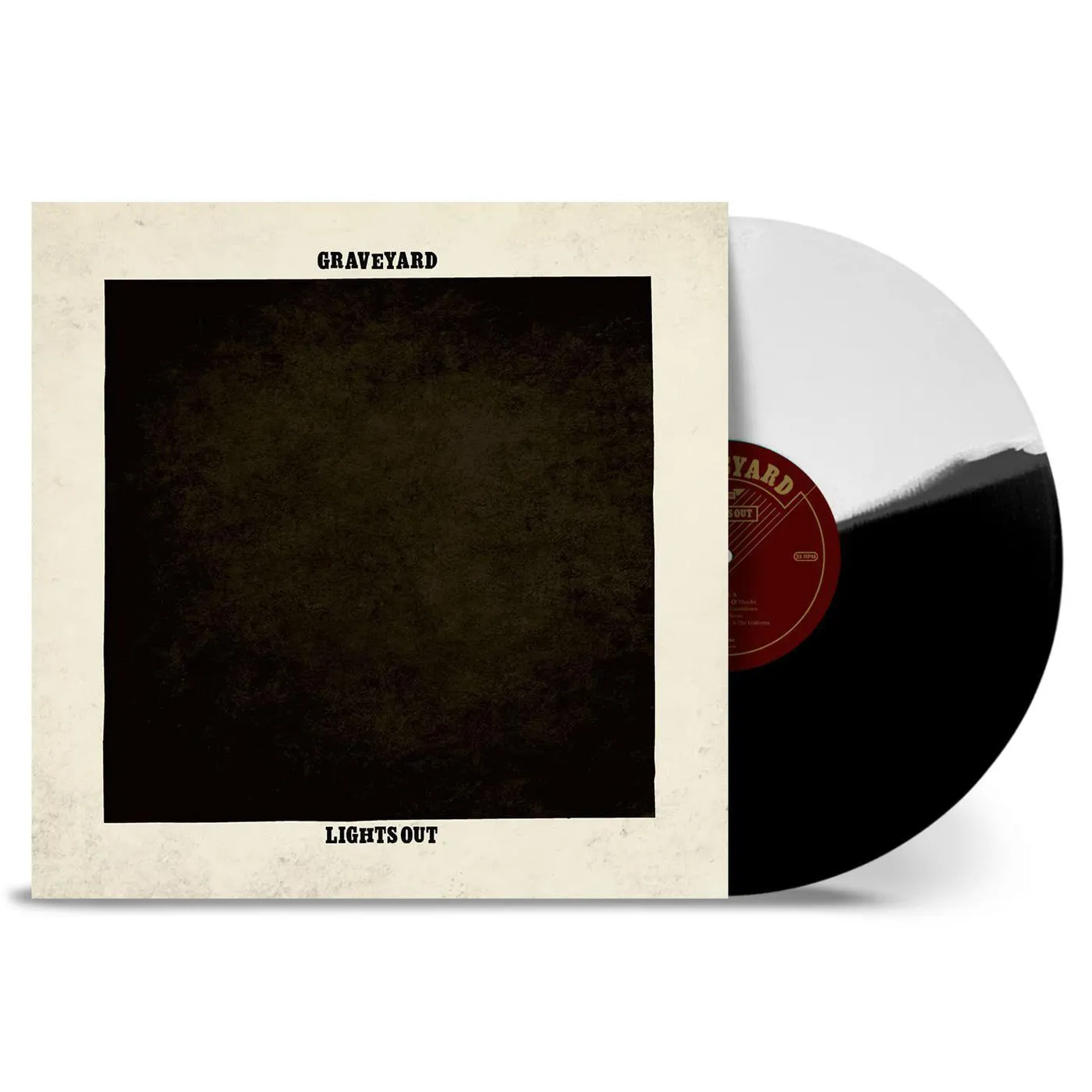 Graveyard Lights Out - Black & White Split Vinyl Record