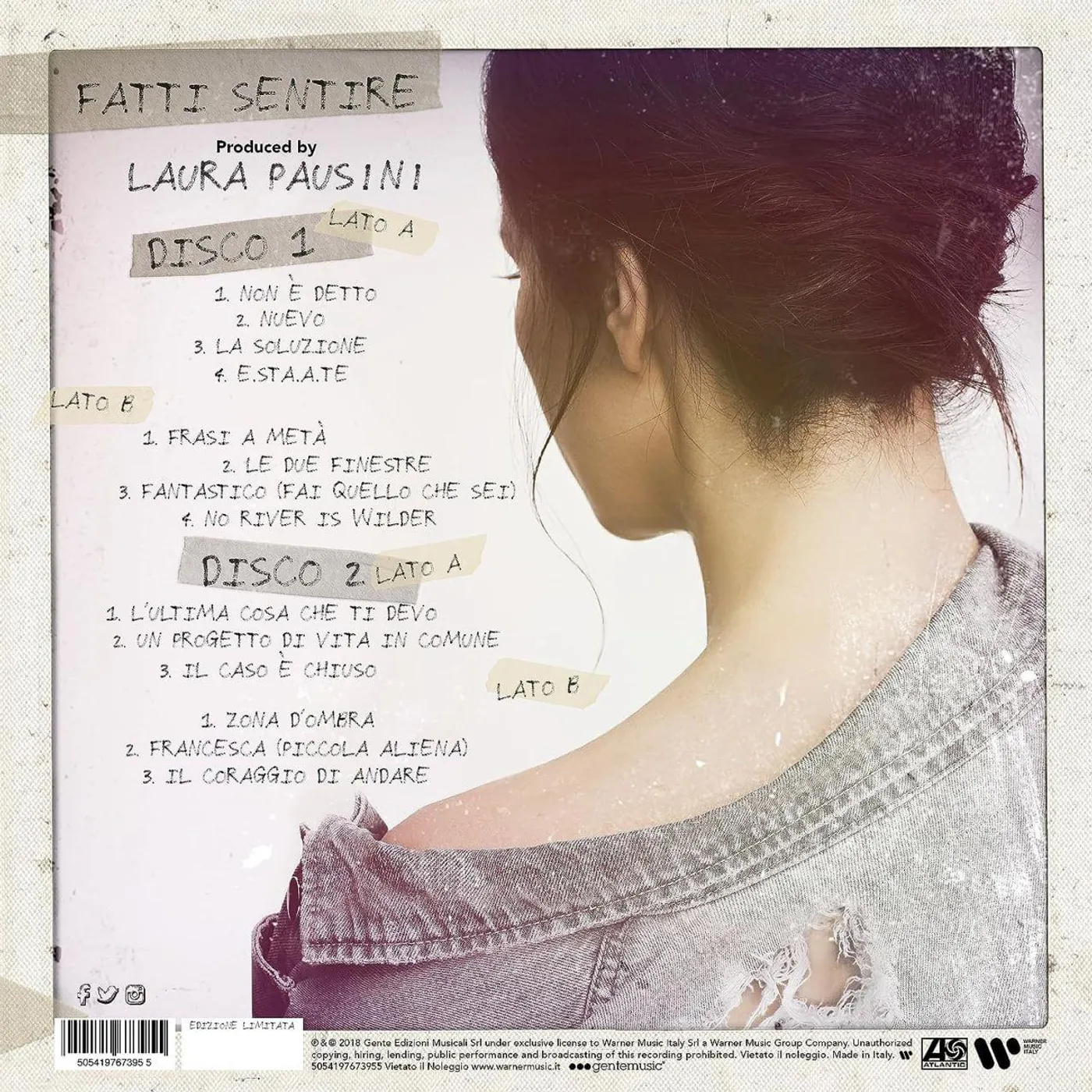 Laura Pausini Fatti Sentire (Ltd Numbered 180gm Bourdeaux Colored) Vinyl Record
