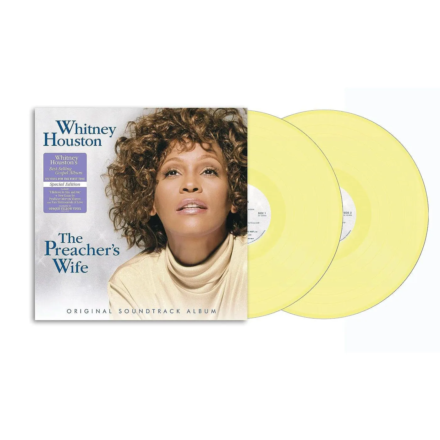 Whitney Houston Preacher's Wife (2LP/Yellow) Vinyl Record