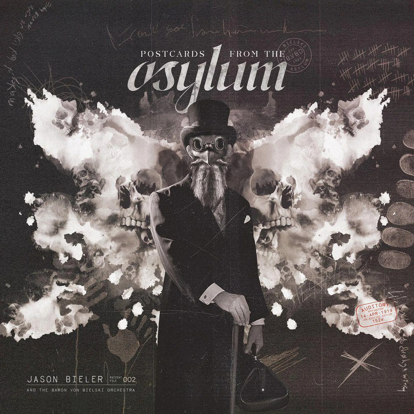Jason Bieler And The Baron Von Bielski Orchestra Postcards From The Asylum (Yellow) Vinyl Record