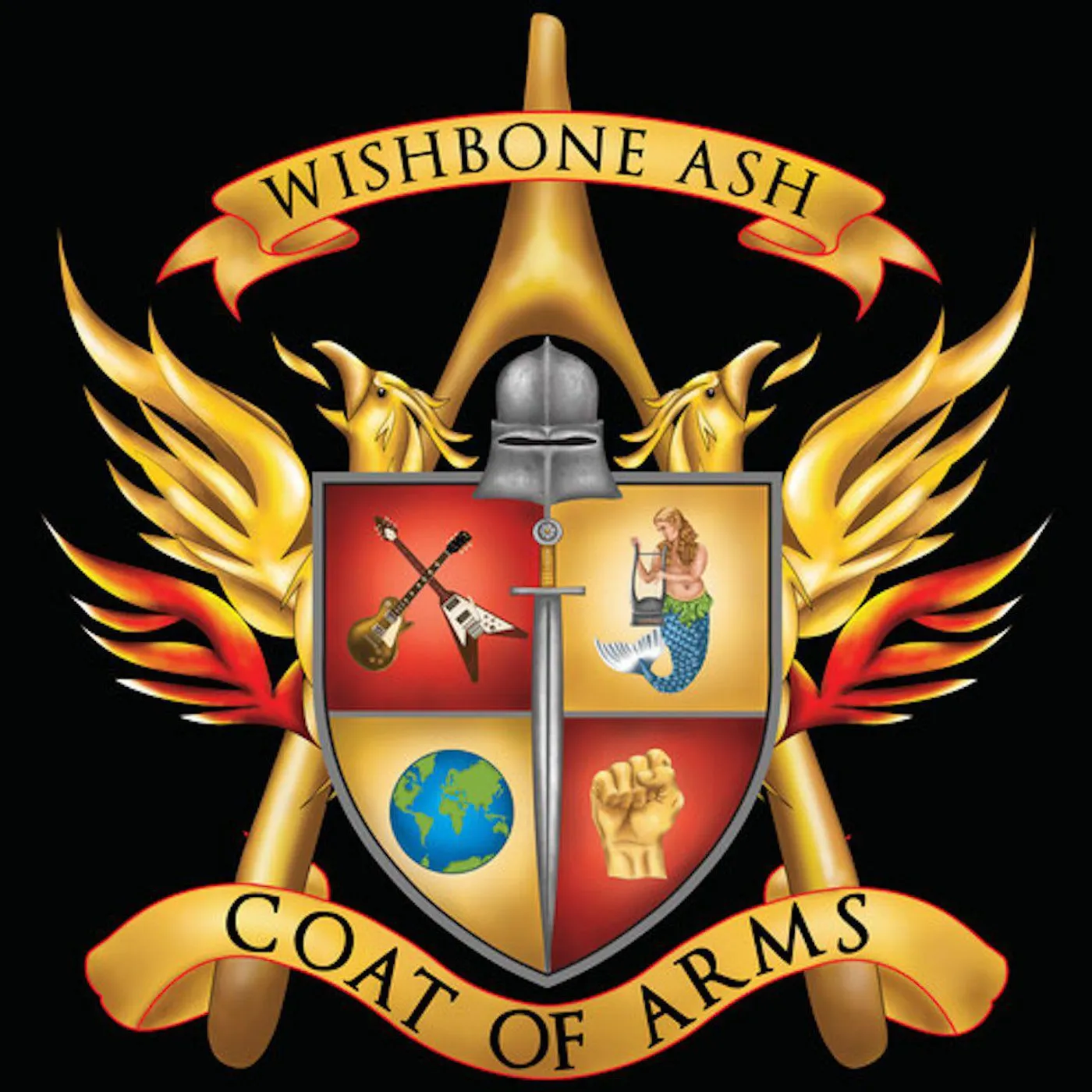 Wishbone Ash Coat Of Arms - Yellow Vinyl Record