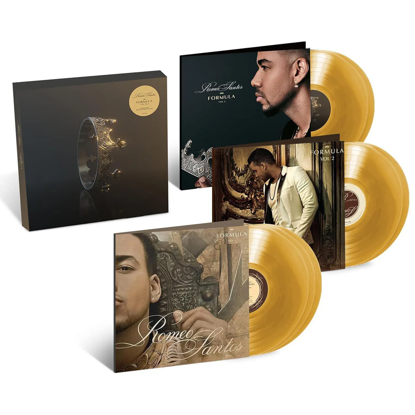 Romeo Santos Formula Vol. 1.2.3 (Gold/Boxed Set) Vinyl Record