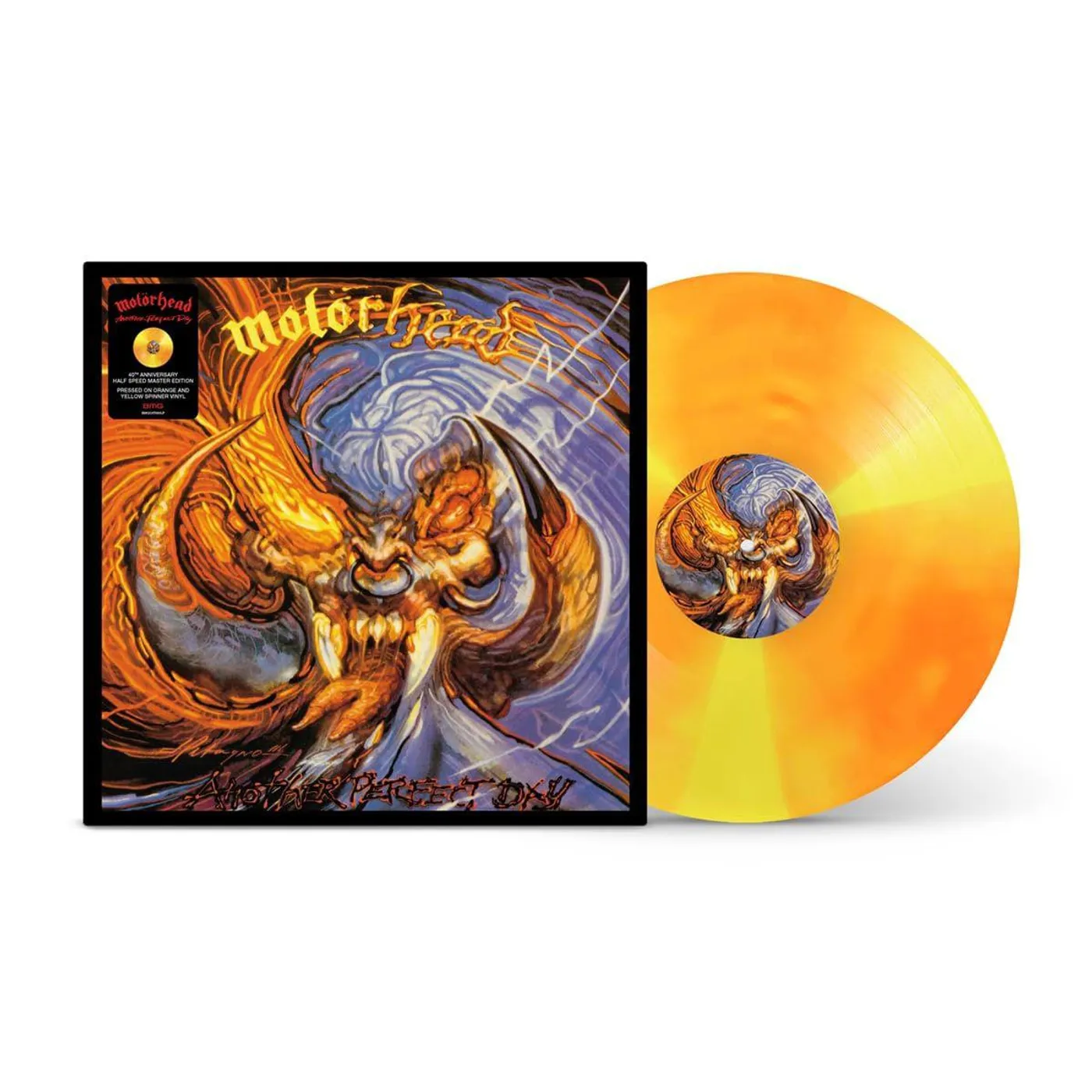 Motörhead Another Perfect Day (Orange & Yellow Spinner) Vinyl Record