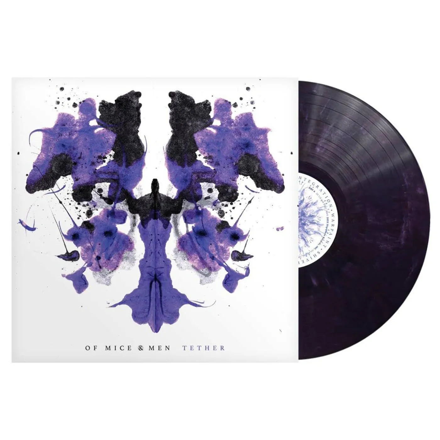 Of Mice & Men Tether (Eurpoean Edition Puple & Black Marble)  Vinyl Record