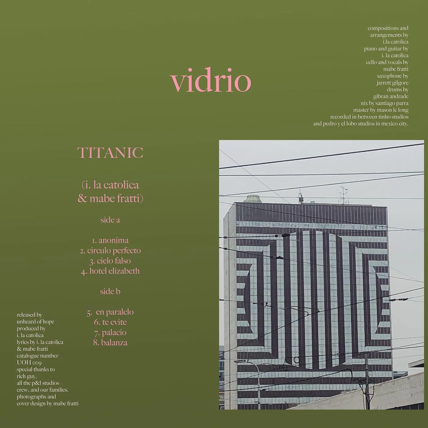 Titanic VIDRIO Vinyl Record