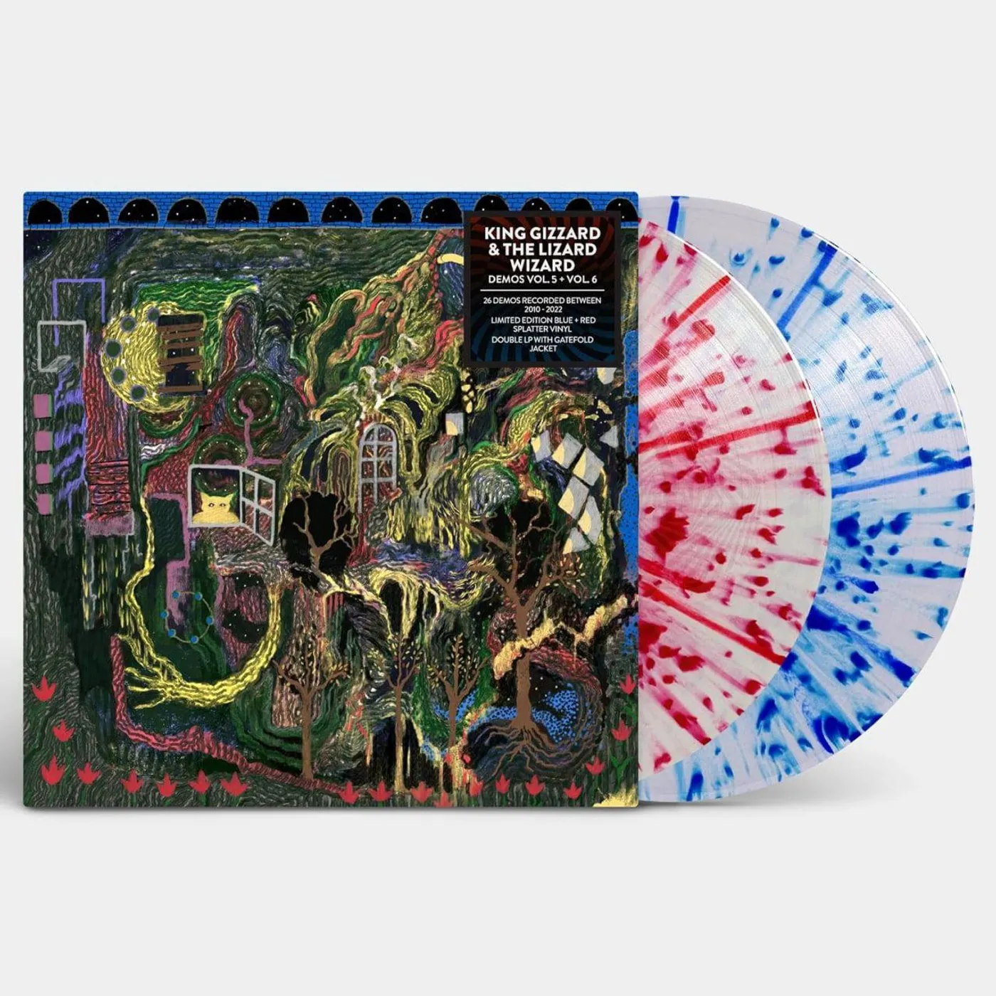 King Gizzard & The Lizard Wizard Demos Vol. 5 + Vol. 6 (Red, Blue Splatter) Vinyl Record