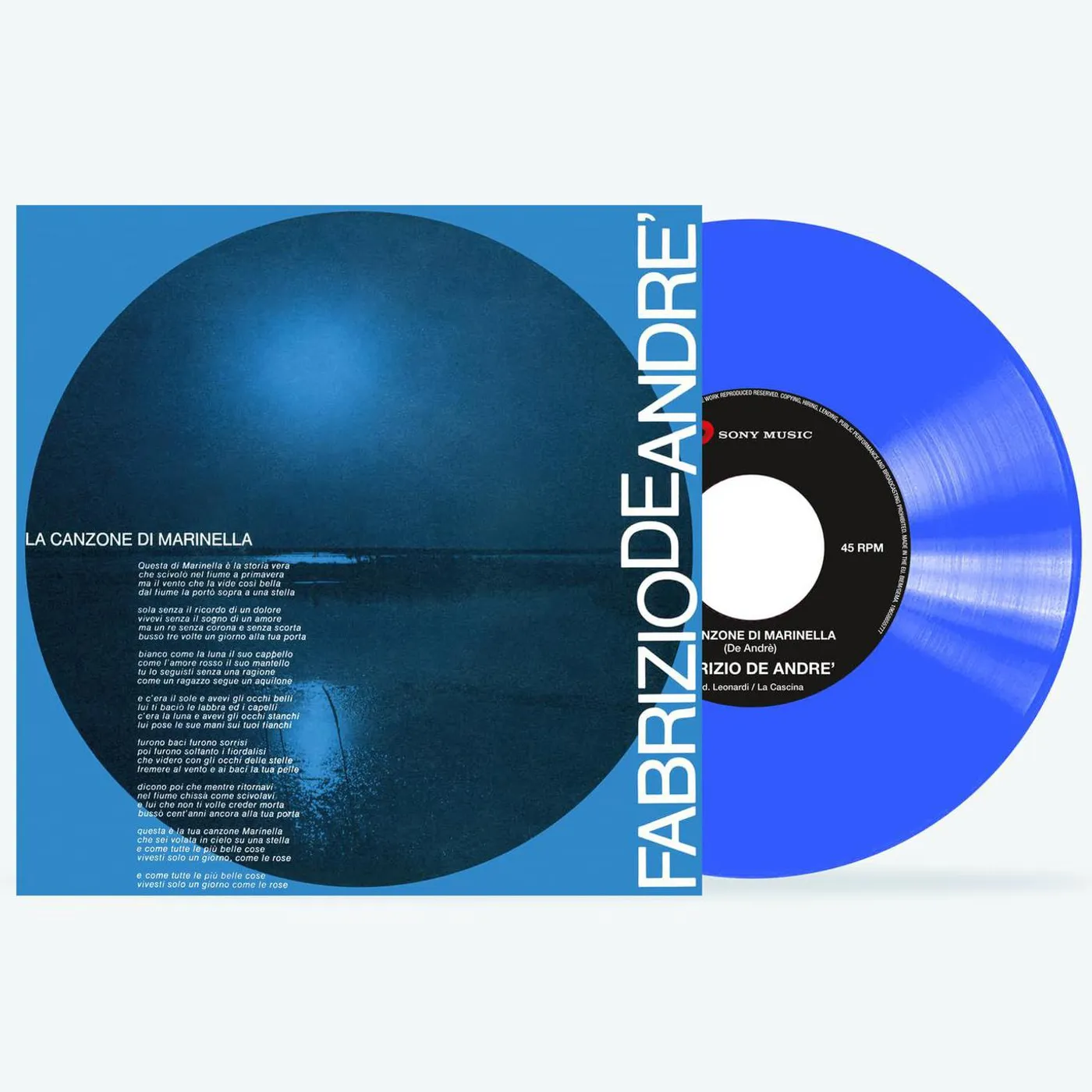 Fabrizio De André La Canzone Di Marinella / Amore Che Vieni Amore (Blue 7-Inch) Vinyl Record