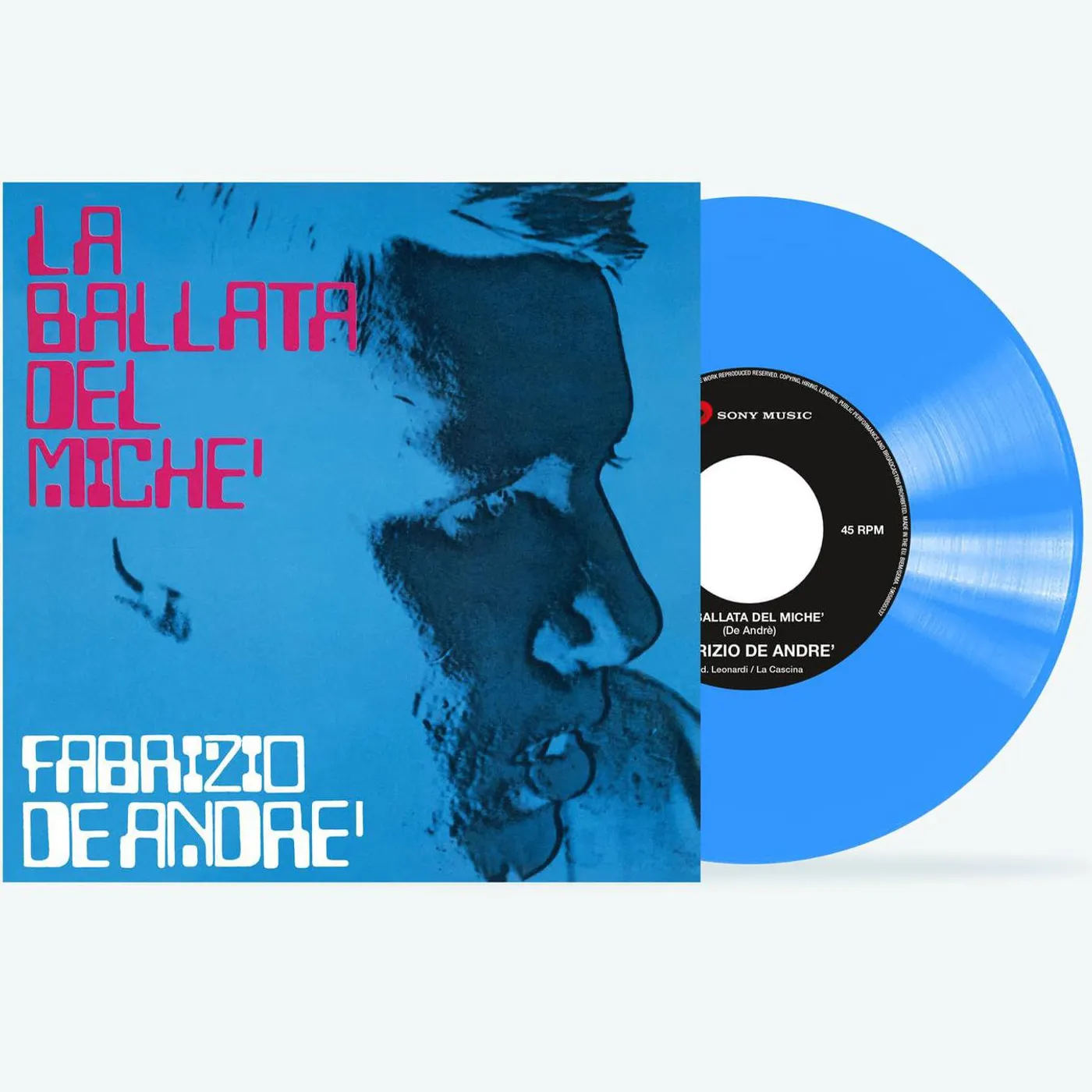 Fabrizio De André La Ballata Del Miche / La Guerra Di Piero (Blue 7-Inch) Vinyl Record
