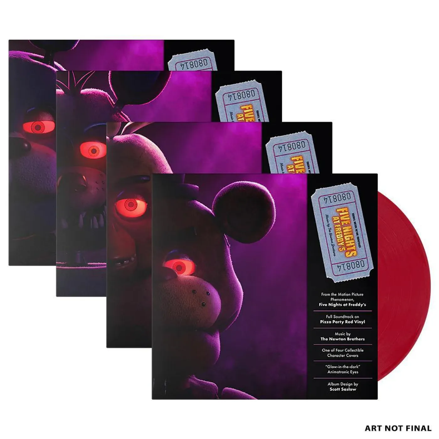 The Newton Brothers Five Nights At Freddy's - Original Soundtrack Red Vinyl Record