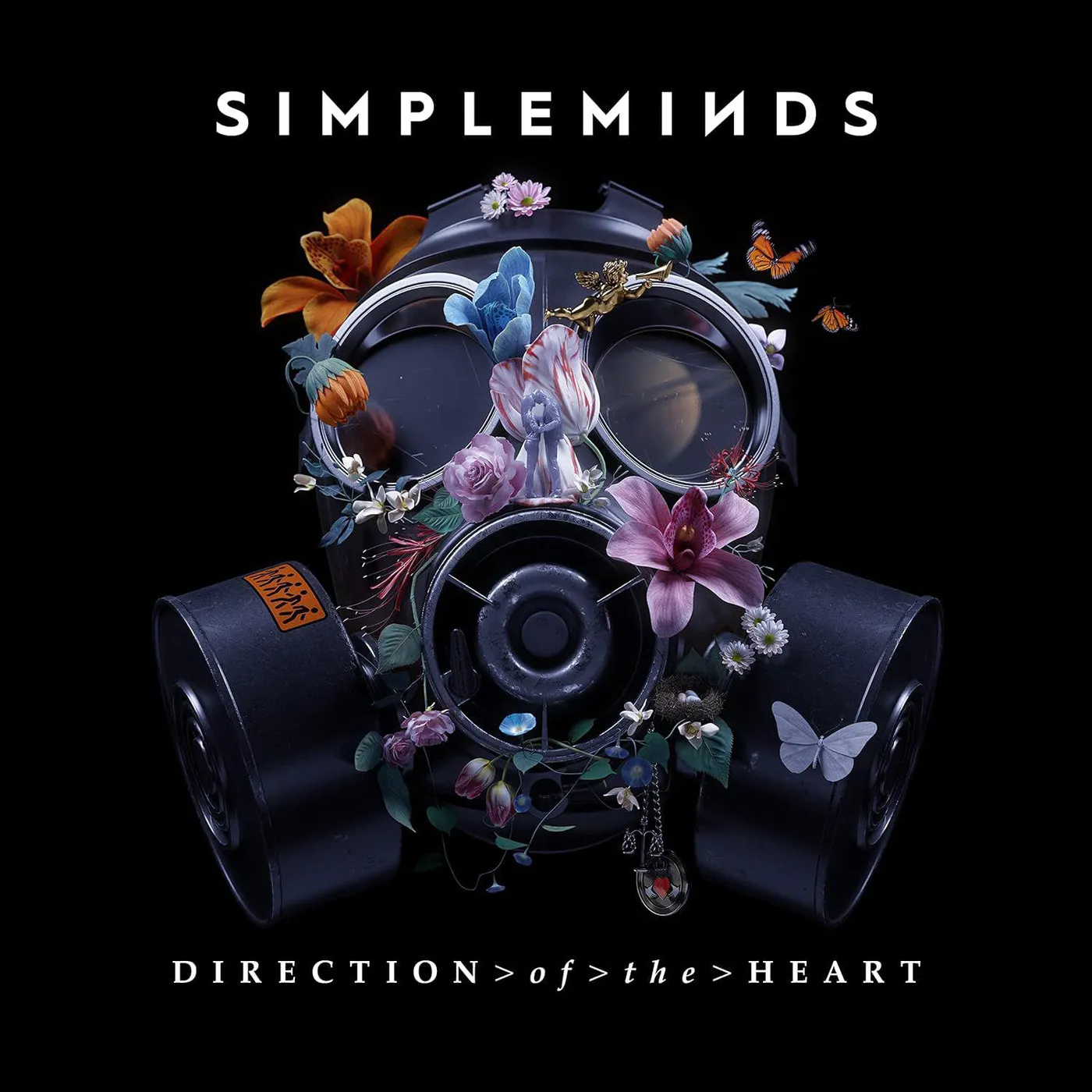 Simple Minds Direction of the Heart (Orange) Vinyl Record