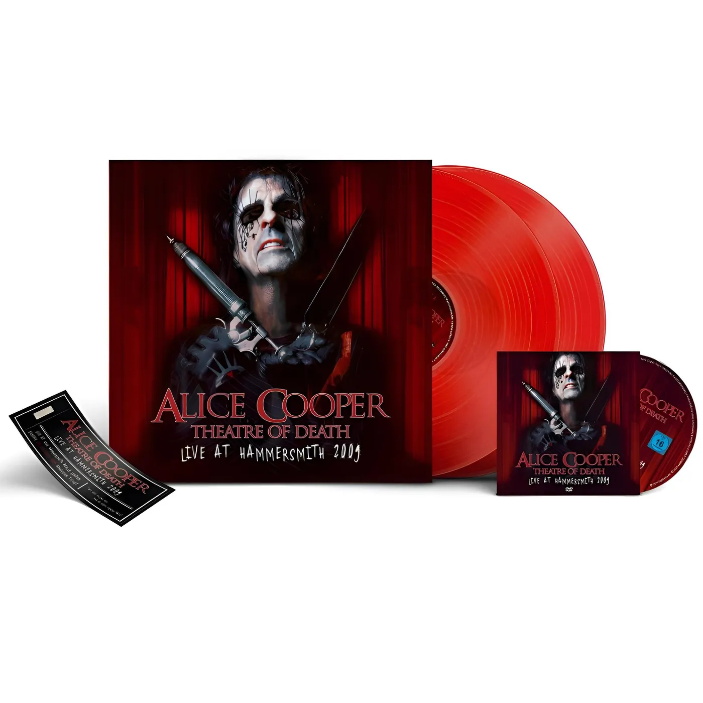 Alice Cooper Theatre Of Death - Live At Hammersmith 2009 (Red/2LP/DVD) Vinyl Record