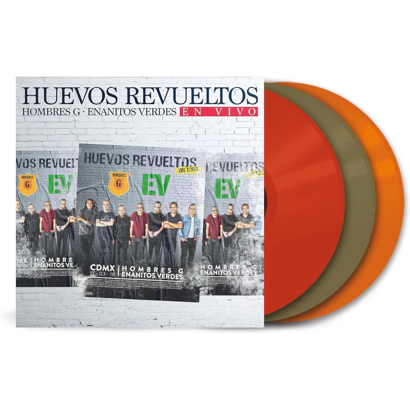 Hombres G Y Enanitos Verdes Huevos Revueltos En Vivo (3LP) Vinyl Record