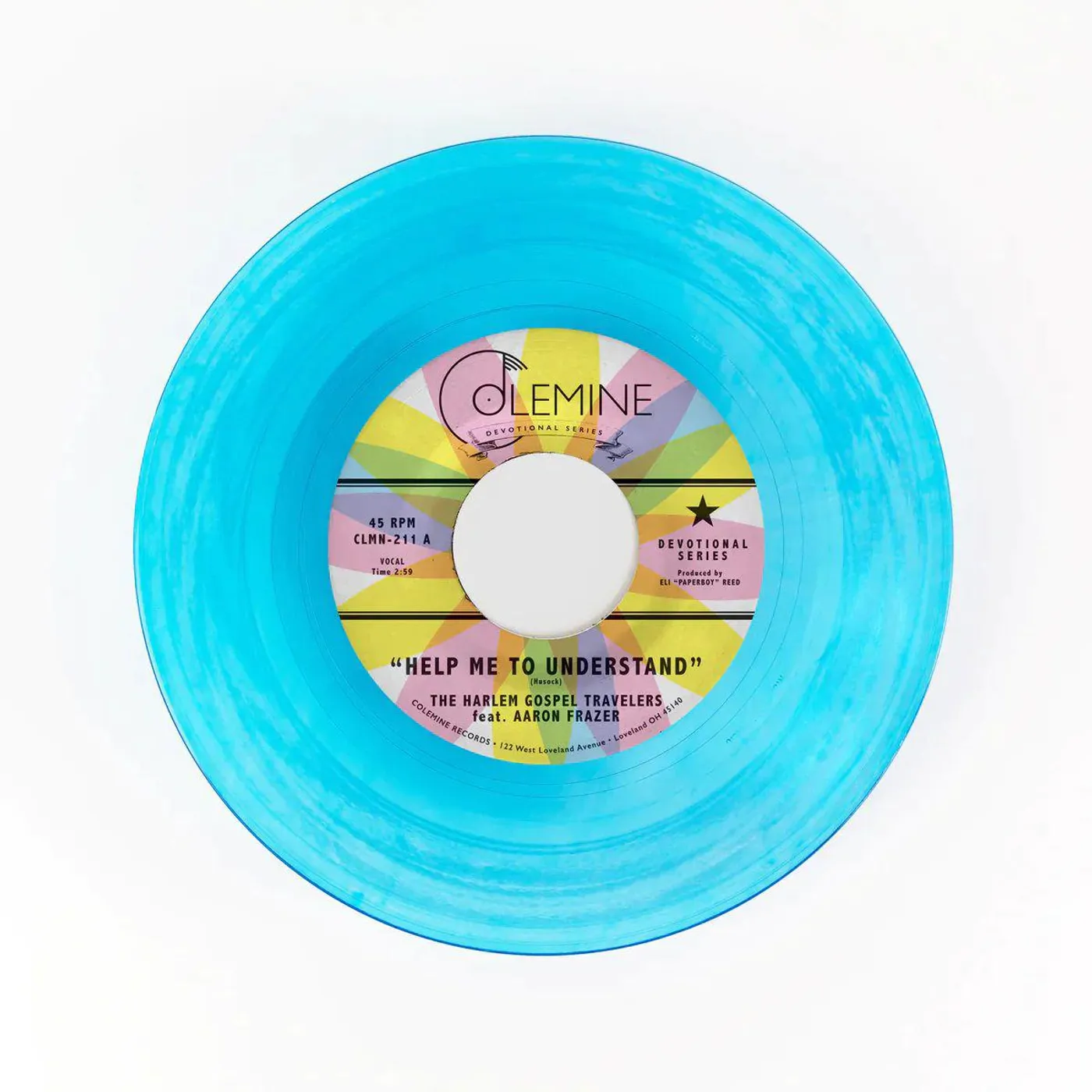 Aaron Frazer Help Me To Understand B/W Look Up (7" Single/Blue) Vinyl Record