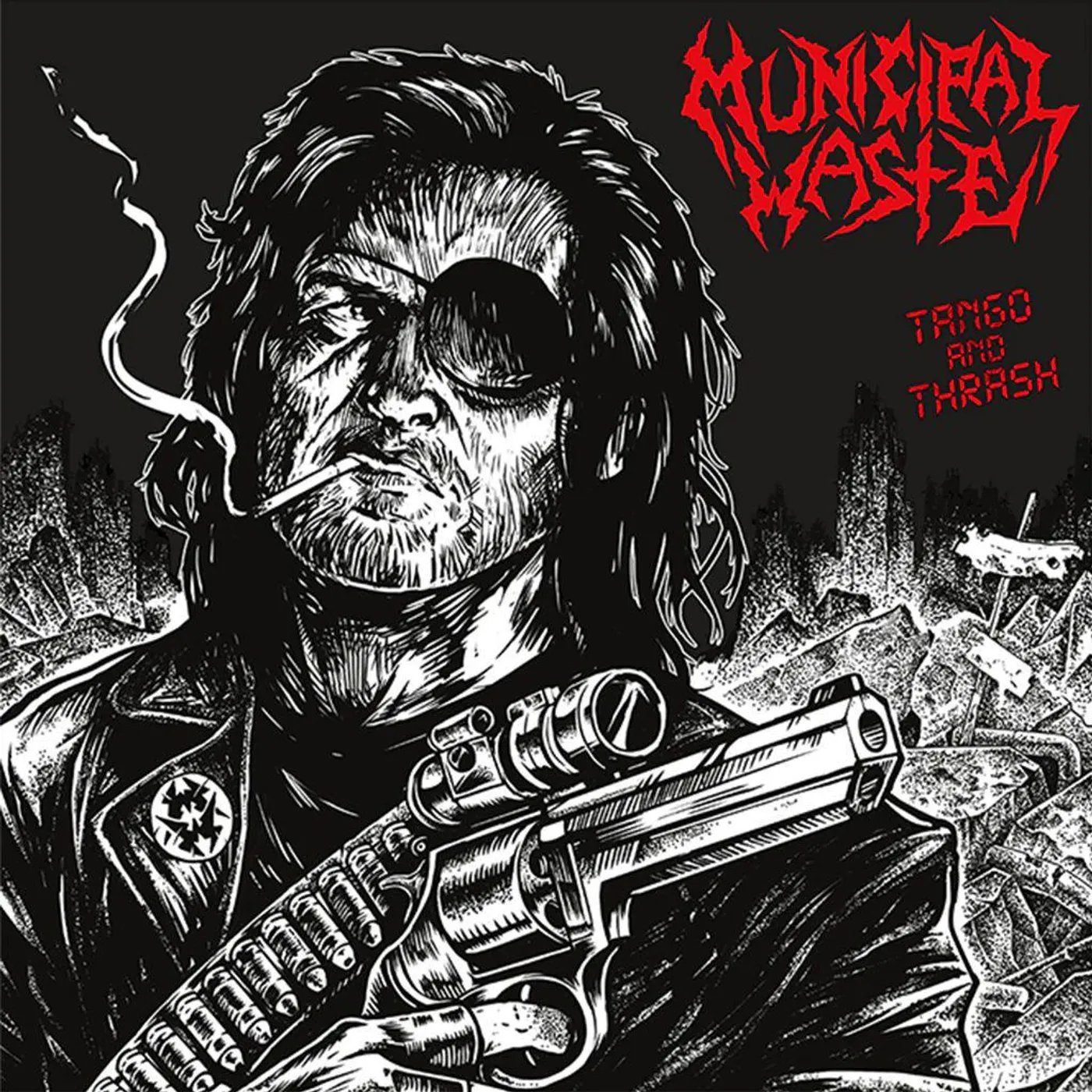 Municipal Waste Tango & Thrash (Black & White Marble) Vinyl Record