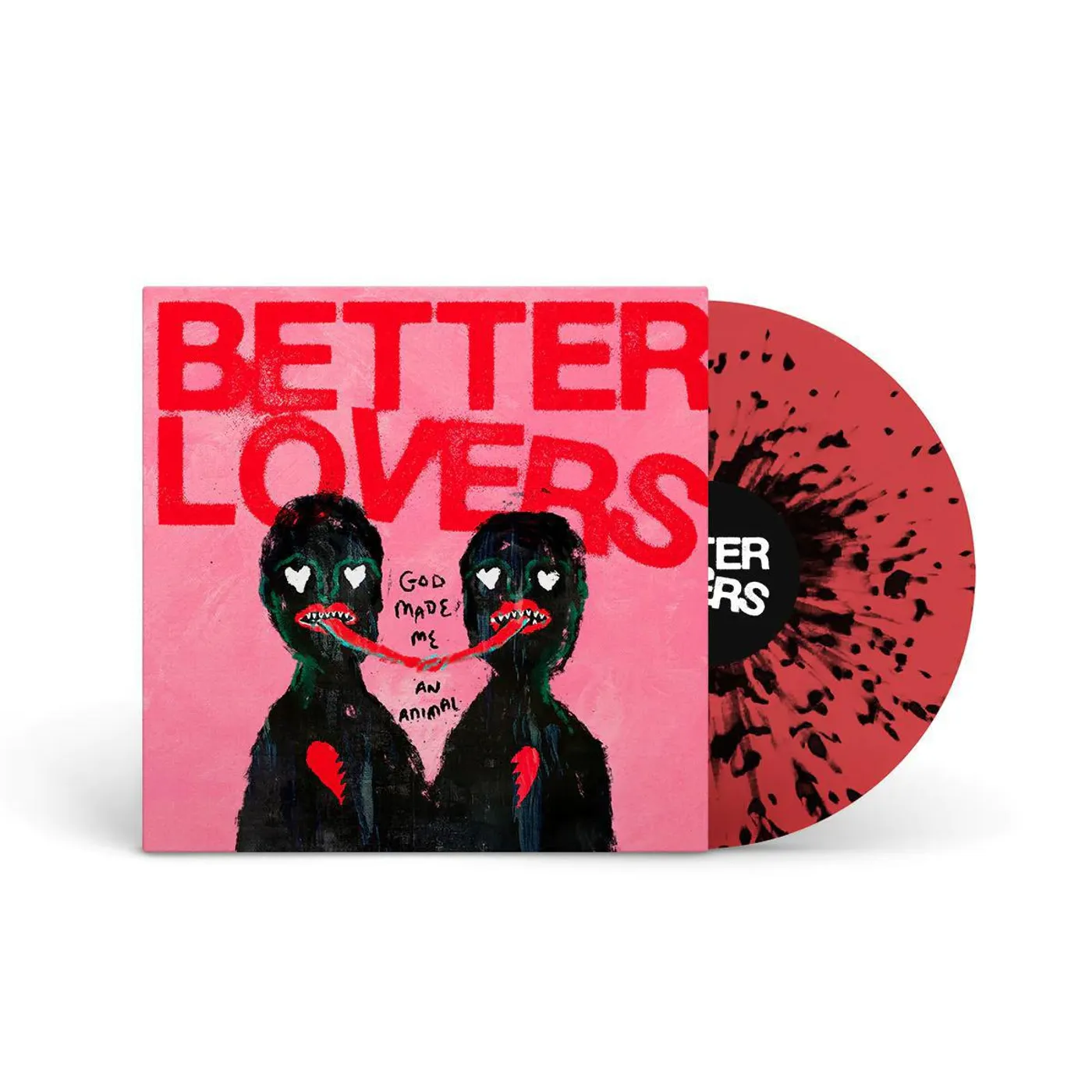 Better Lovers God Made Me An Animal (Transparent Red with Black Splatter) Vinyl Record