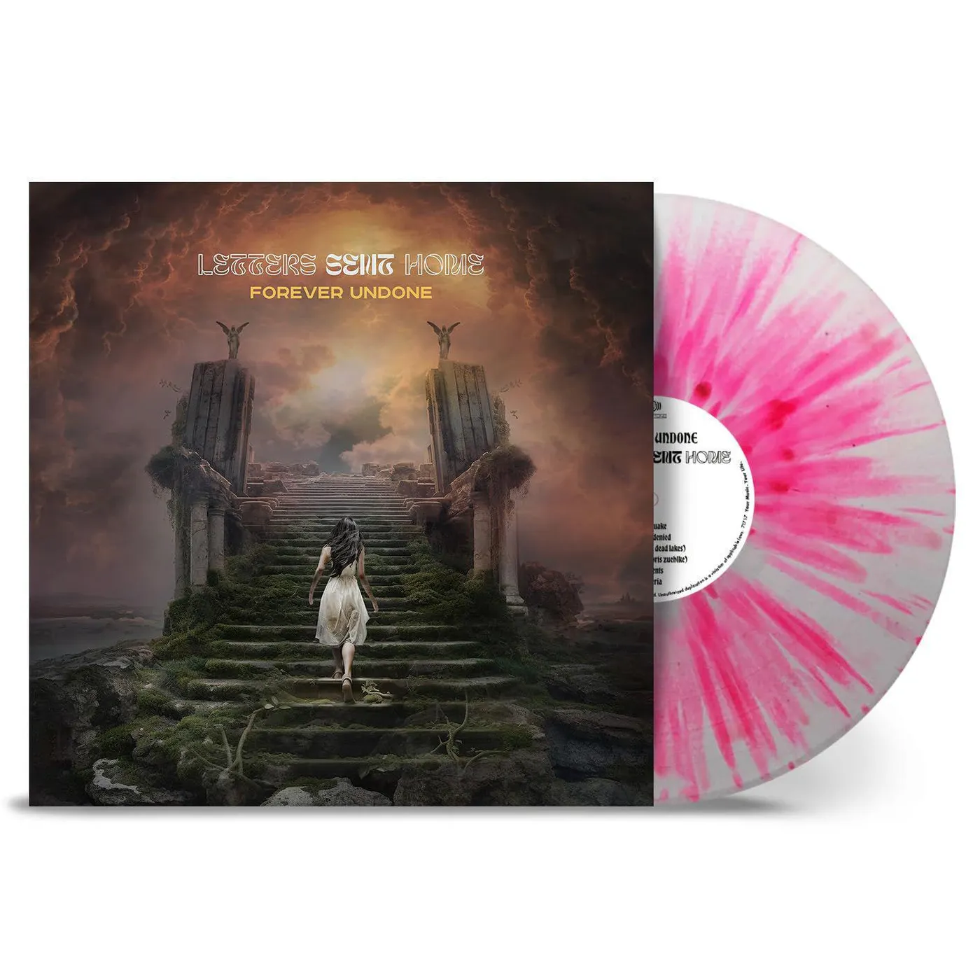 Letters Sent Home Forever Undone (White & Pink Splatter) Vinyl Record