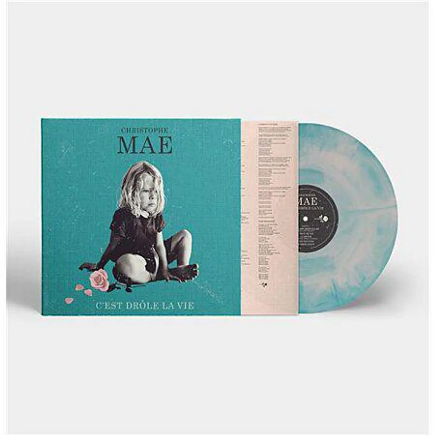 Christophe Maé C'est Drôle La Vie (Limited Edition, Blue Marbled) Vinyl Record