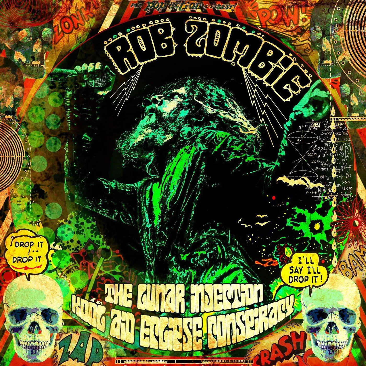 Rob Zombie Lunar Injection Kool Aid Eclipse Conspiracy (Blue in Bottle Green) Vinyl Record