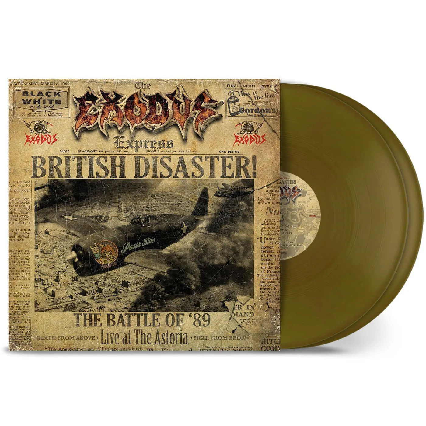 Exodus British Disaster: Battle Of 89 Live At The Astoria (2LP/Gold) Vinyl Record