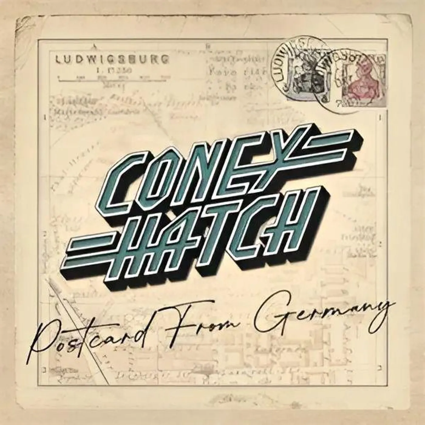 Coney Hatch Postcard From Germany (2LP/ Limited Cream with Turquoise Splatter) Vinyl Record