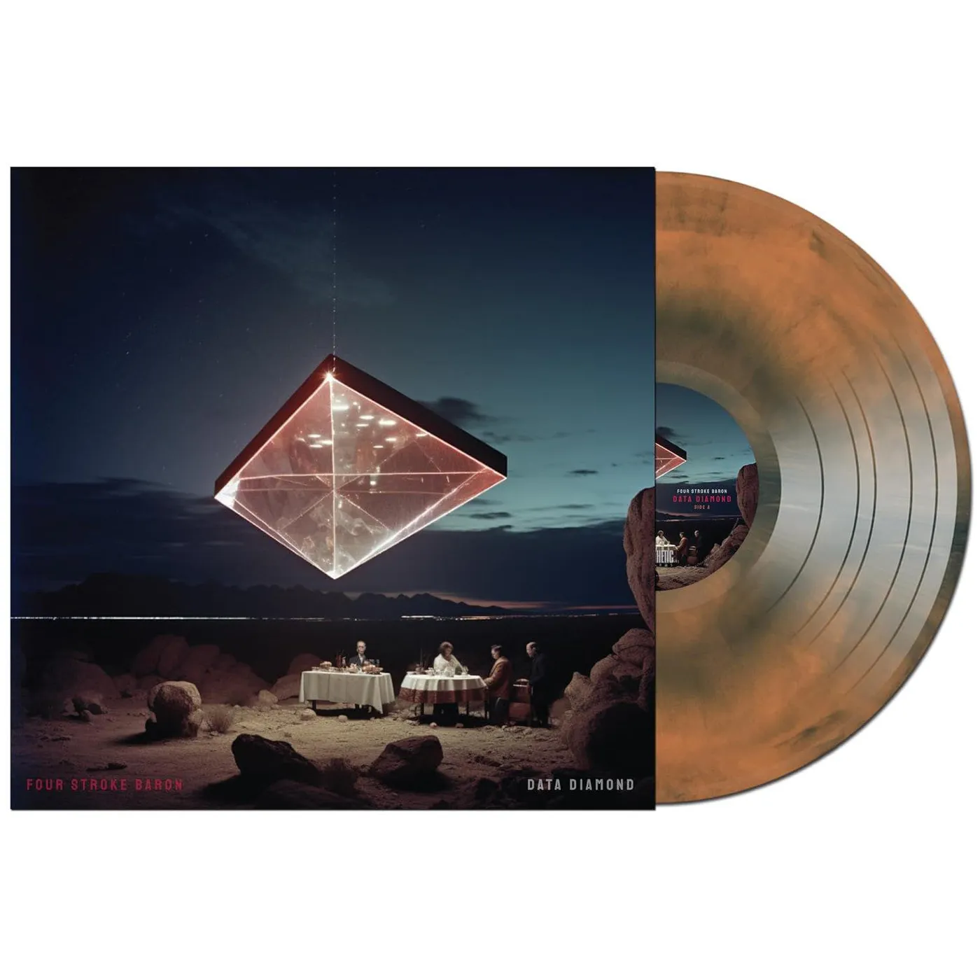 Four Stroke Baron Data Diamond (Orange, Black) Vinyl Record