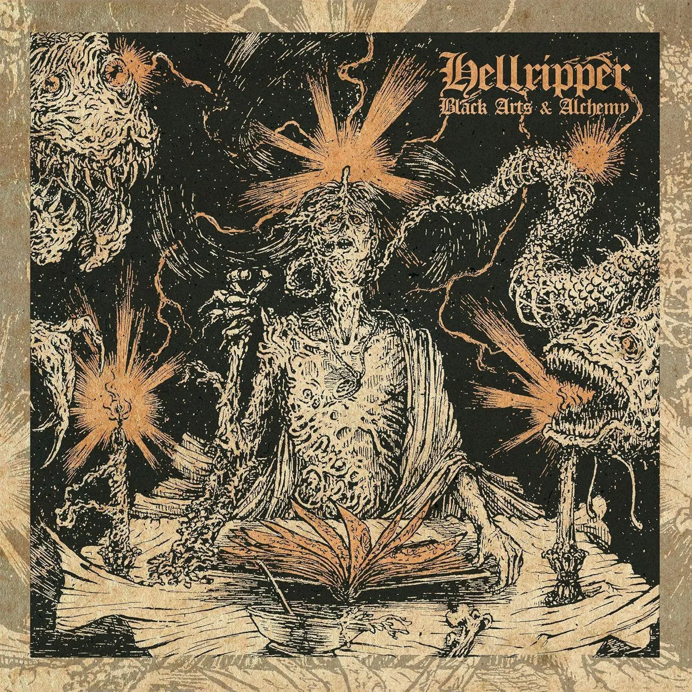 Hellripper Black Arts & Alchemy (Orange) Vinyl Record