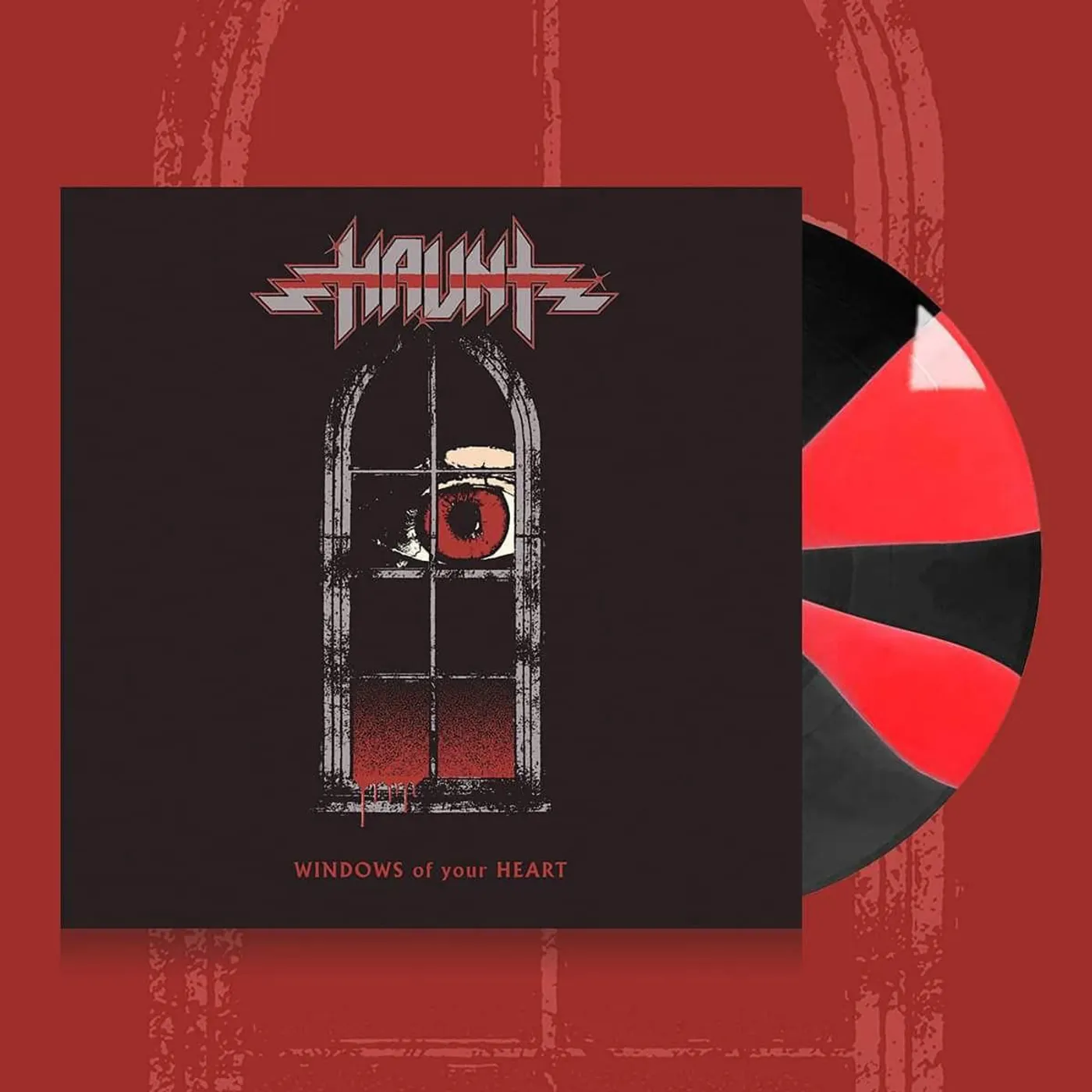 haunt Windows Of Your Heart (Red w/ Black Pinwheel) Vinyl Record