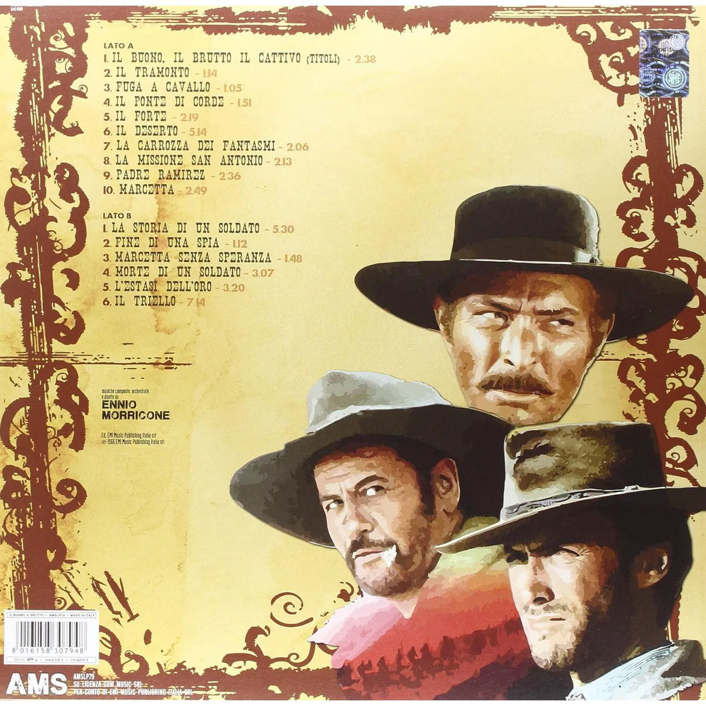 Ennio Morricone Good The Bad The Ugly - Original Soundtrack Vinyl Record
