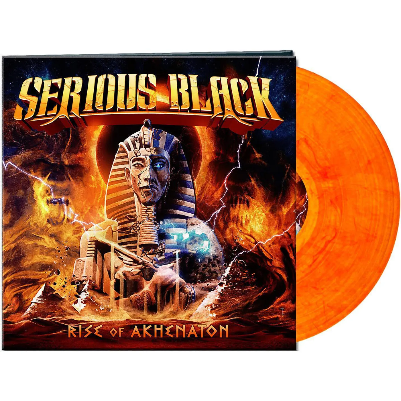 Serious Black Rise Of Akhenaton (Red/Orange Marbled) Vinyl Record