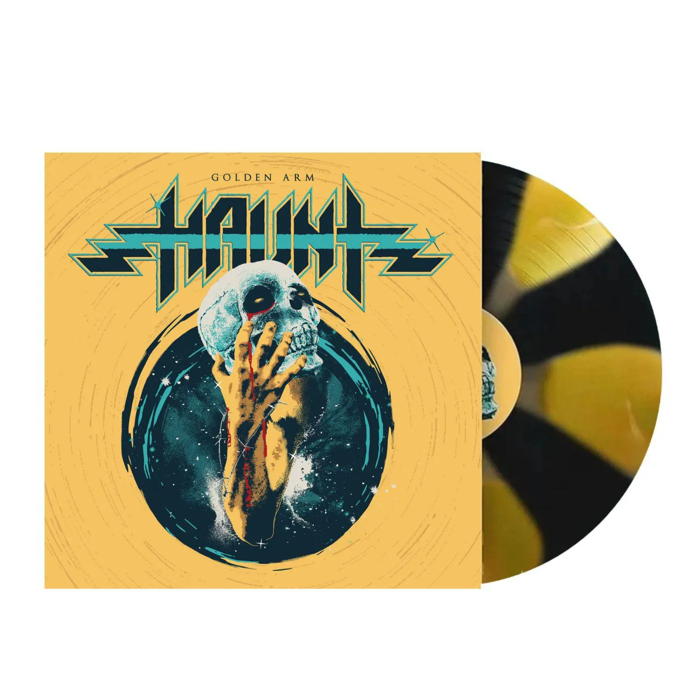 haunt Golden Arm (Yellow/Black Pinwheel) Vinyl Record