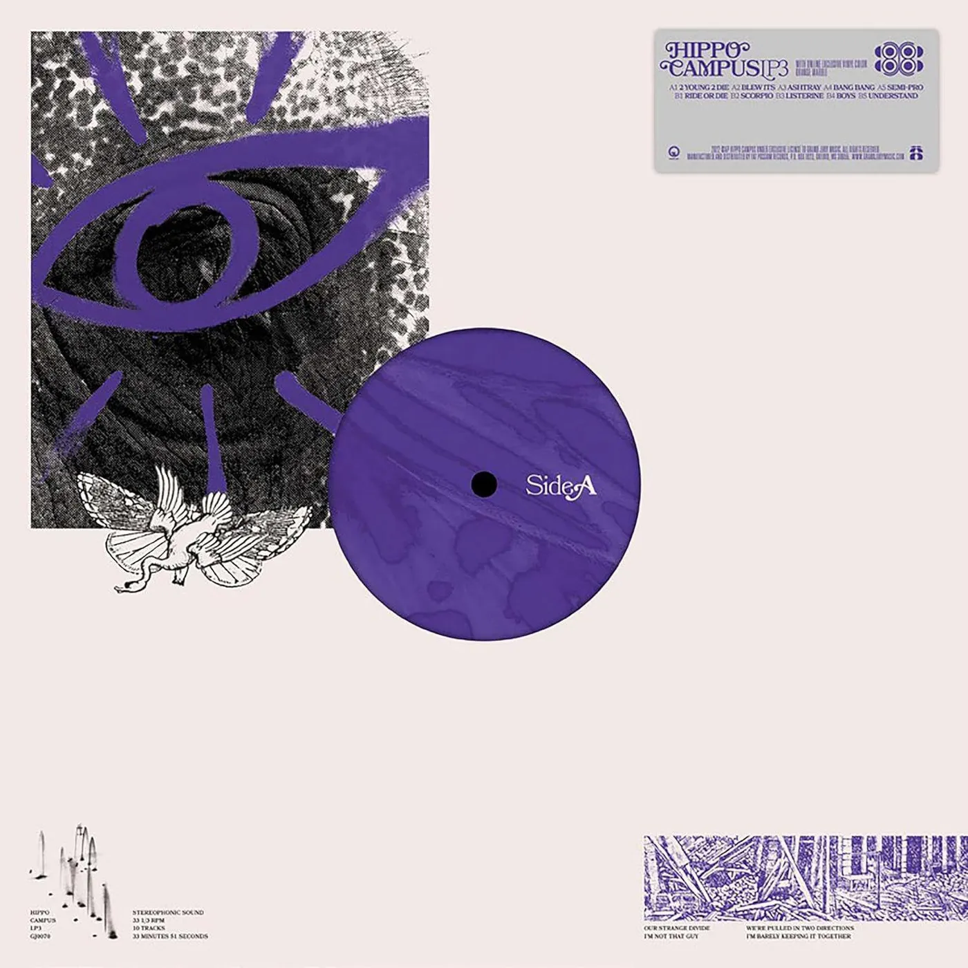 Hippo Campus LP3 (Silver, Limited Edition) Vinyl Record