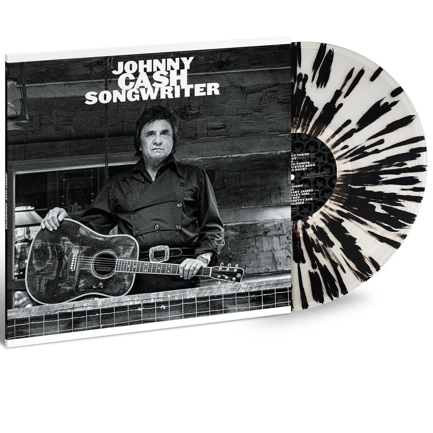Johnny Cash Songwriter (Limited Edition, Clear, Black, Splatter) Vinyl Record