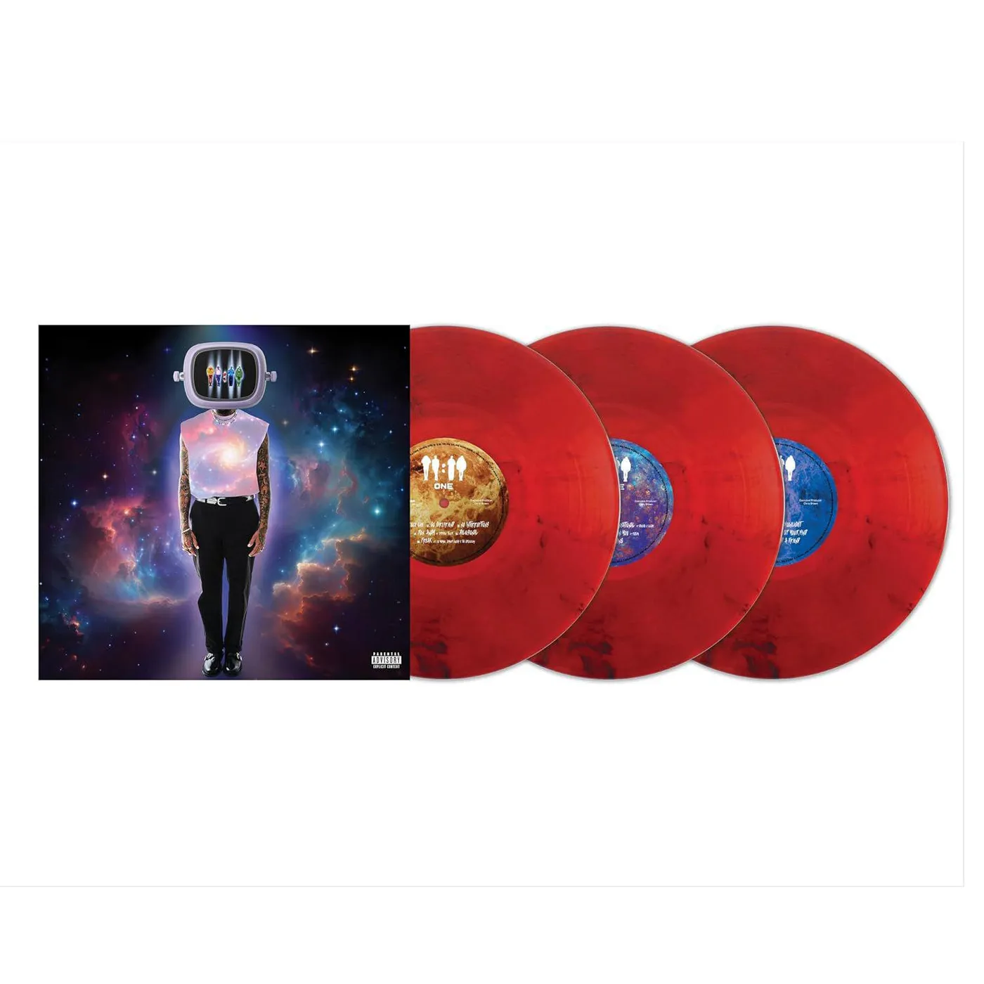 Chris Brown 11:11 (3LP/Deluxe Edition/Red Smoke) Vinyl Record
