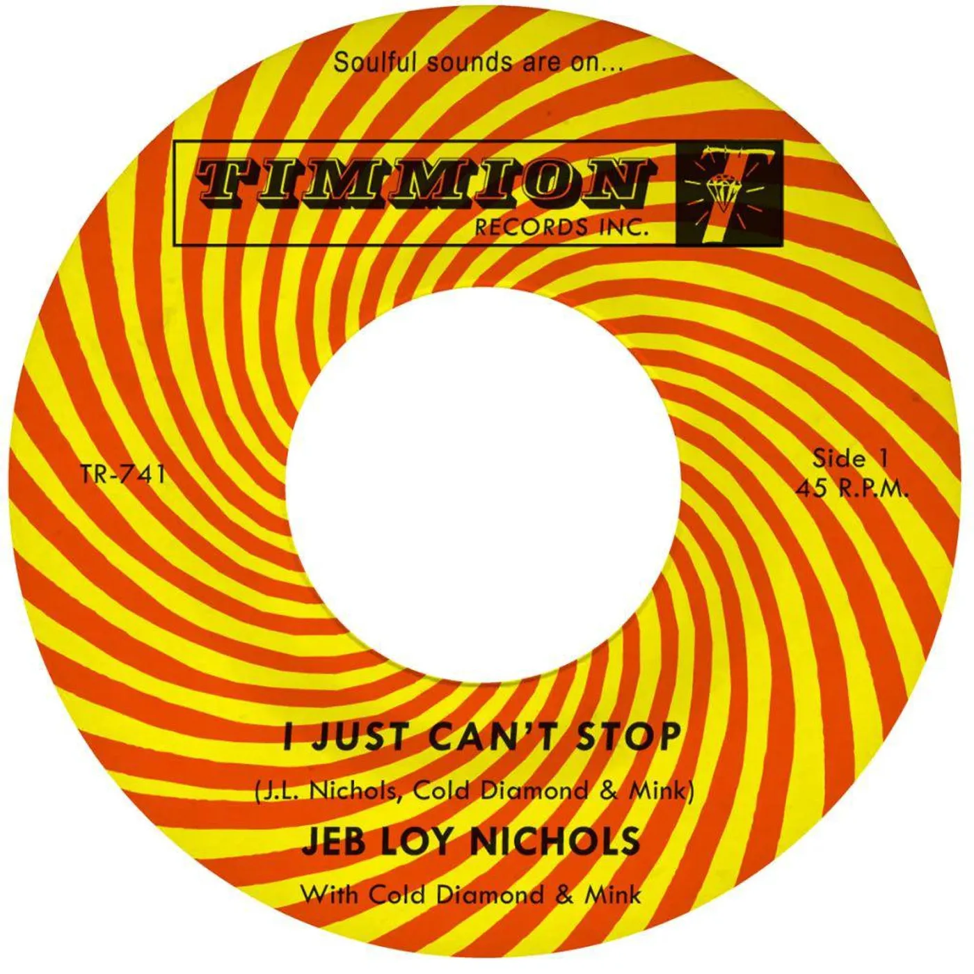 Jeb Loy Nichols / Cold Diamond & Mink I Just Can't Stop (7in/Colored) Vinyl Record