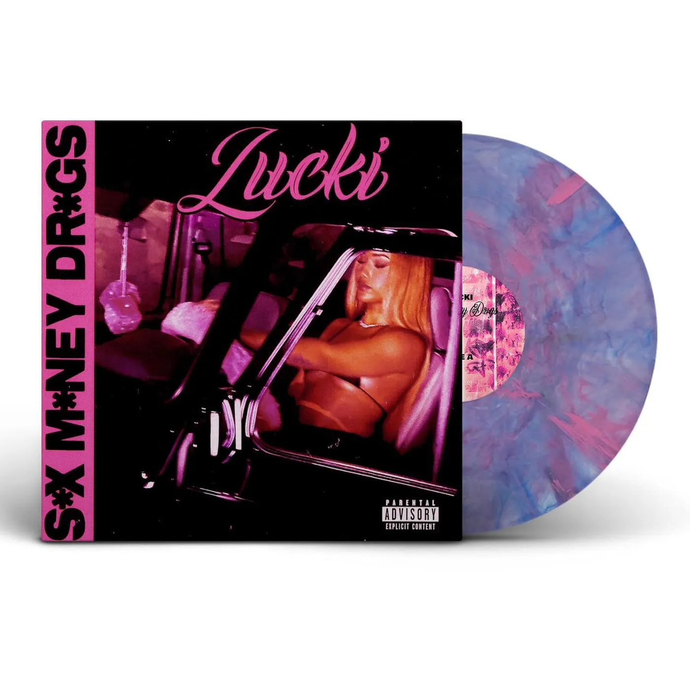 LUCKI S*X M*Ney Dr*Gs (Explicit Content/Sweetart Colored/With Book) Vinyl Record