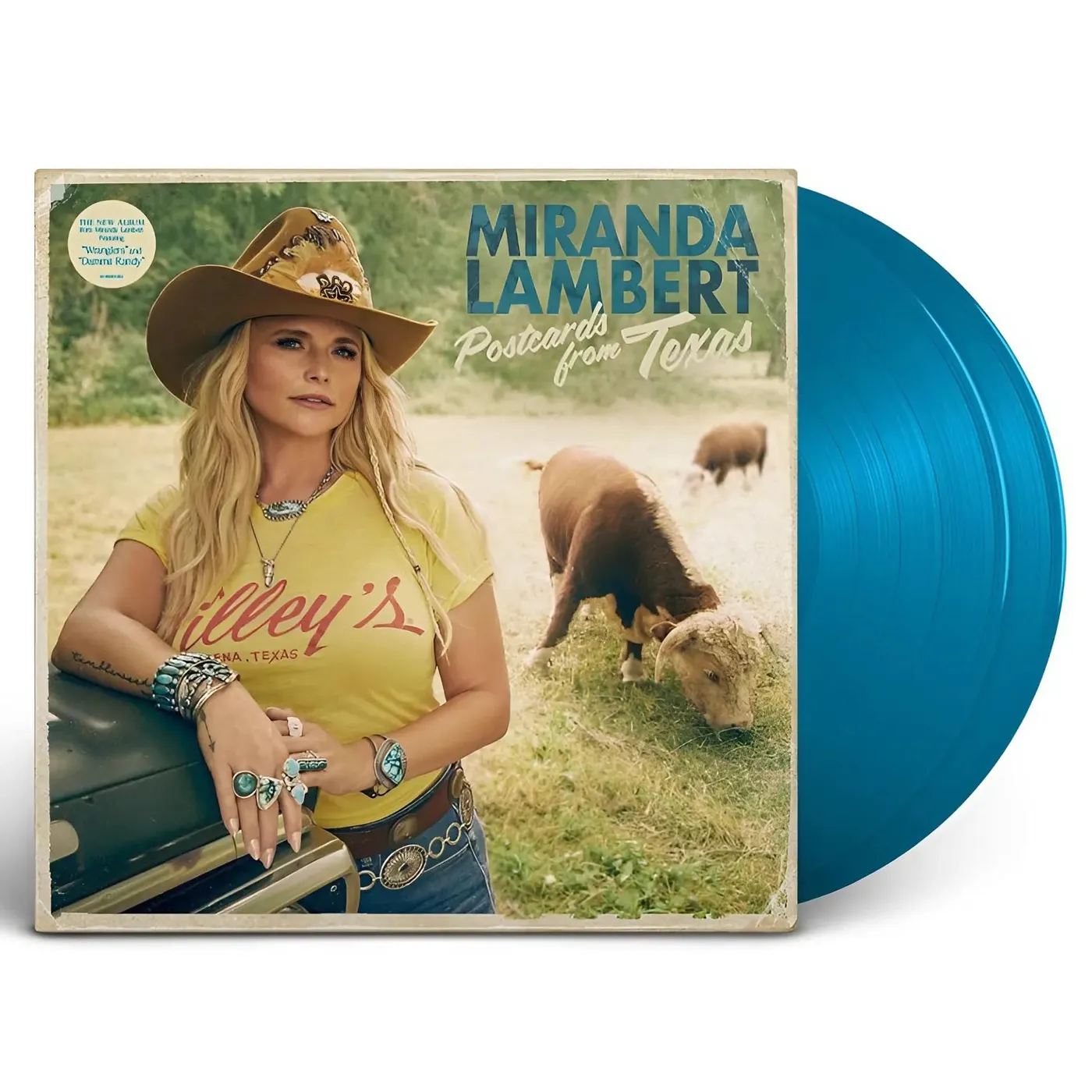 Miranda Lambert Postcards From Texas (Explicit Lyrics/Blue) Vinyl Record