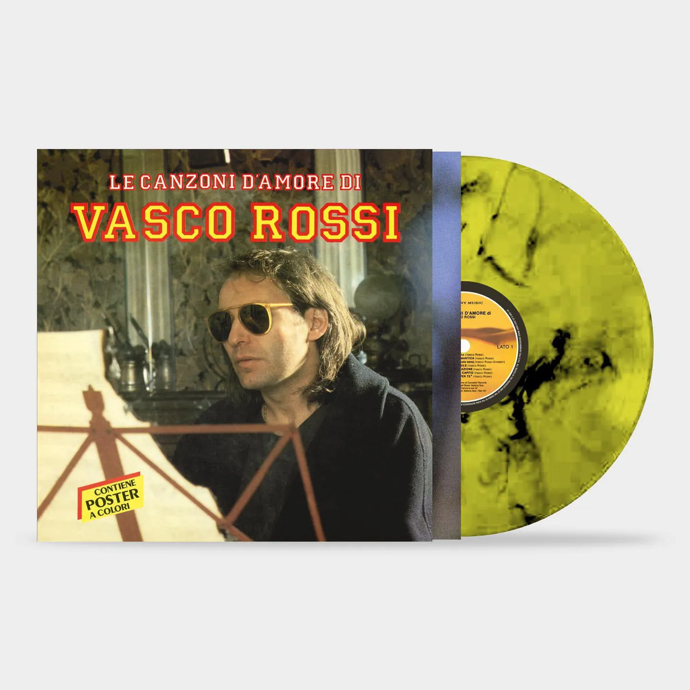 Le Canzoni D'amore Di Vasco Rossi (180g/Yellow and Black Marble) Vinyl Record