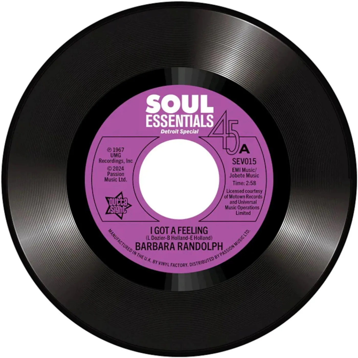 Barbara Randolph Got A Feeling / My Love Is Your Love (Forever) Vinyl Record