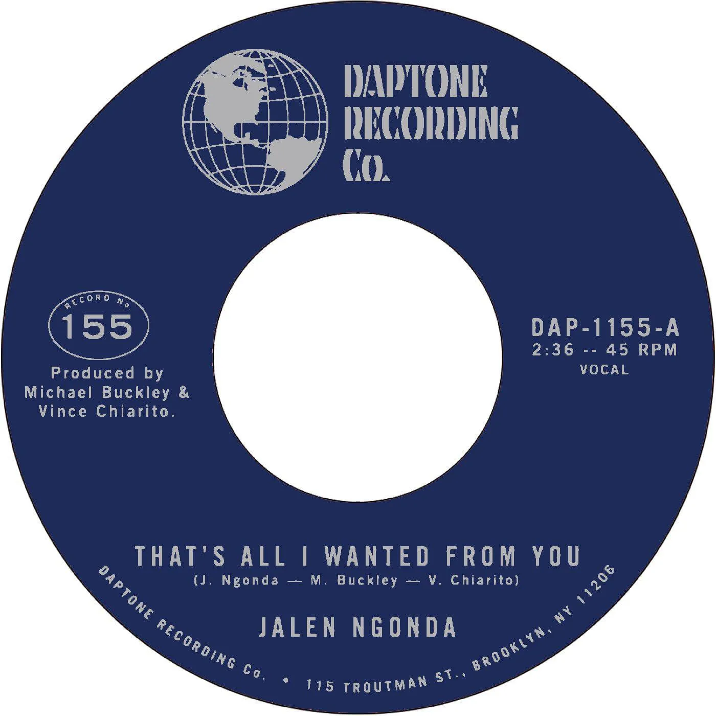 Jalen Ngonda That's All I Wanted From You / So Glad I Found You (7") Vinyl Record
