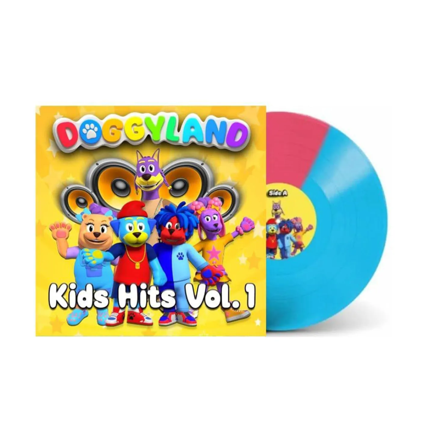 Doggyland Kids Hits Vol 1 (Pink & Blue Split) Vinyl Record